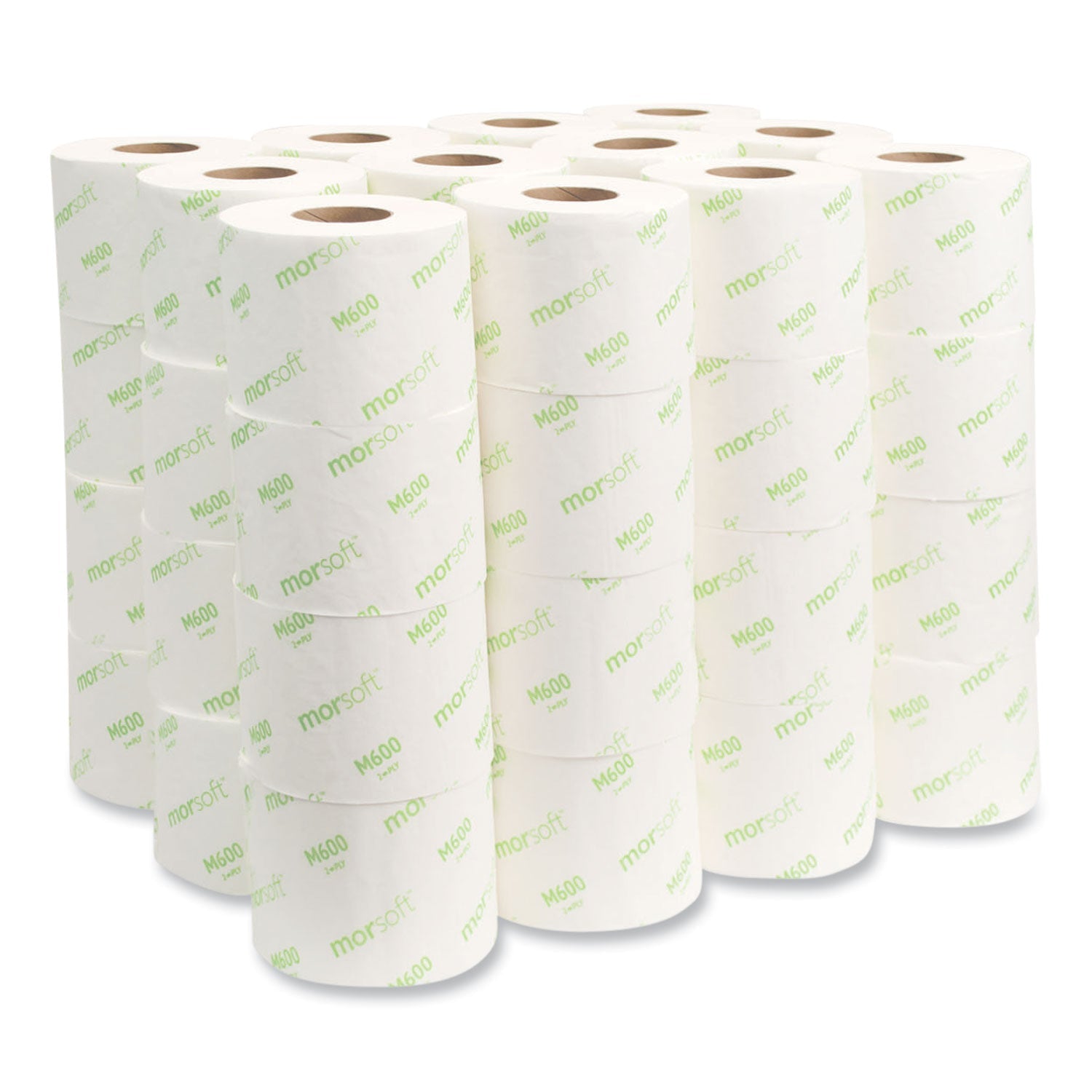 Morcon Tissue Morsoft Controlled Bath Tissue, Septic Safe, 2-Ply, White, 600 Sheets/Roll, 48 Rolls/Carton