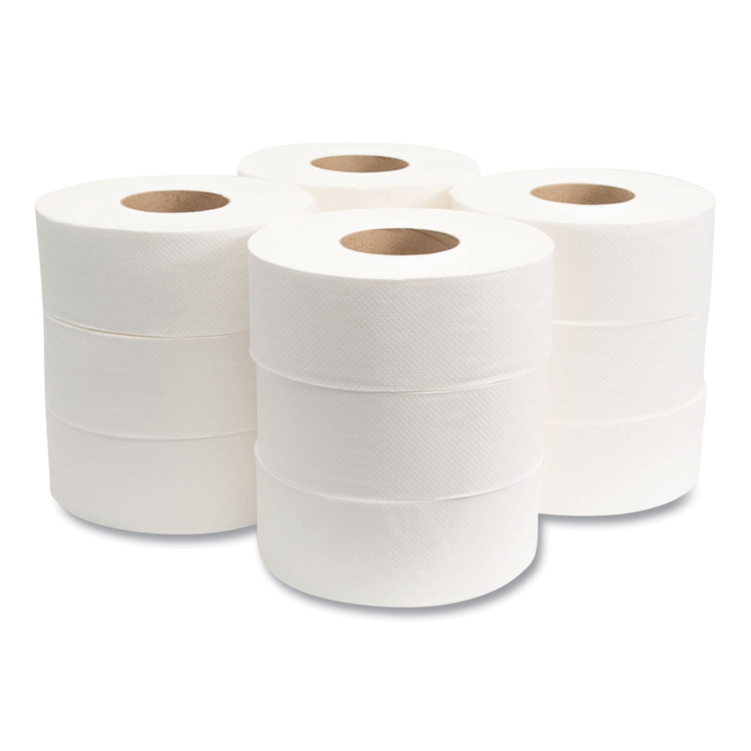 Morcon Tissue Jumbo Bath Tissue, Septic Safe, 2-Ply, White, 3.3" x 500 ft, 12/Carton