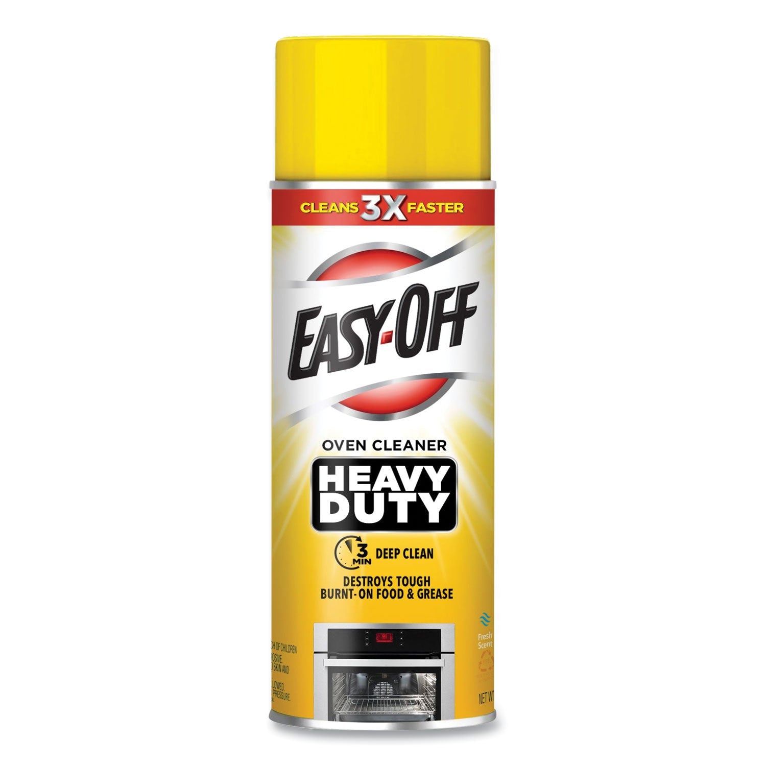 EASY-OFF® Heavy Duty Oven Cleaner, Fresh Scent, Foam, 14.5 Oz Aerosol Spray, 6/carton