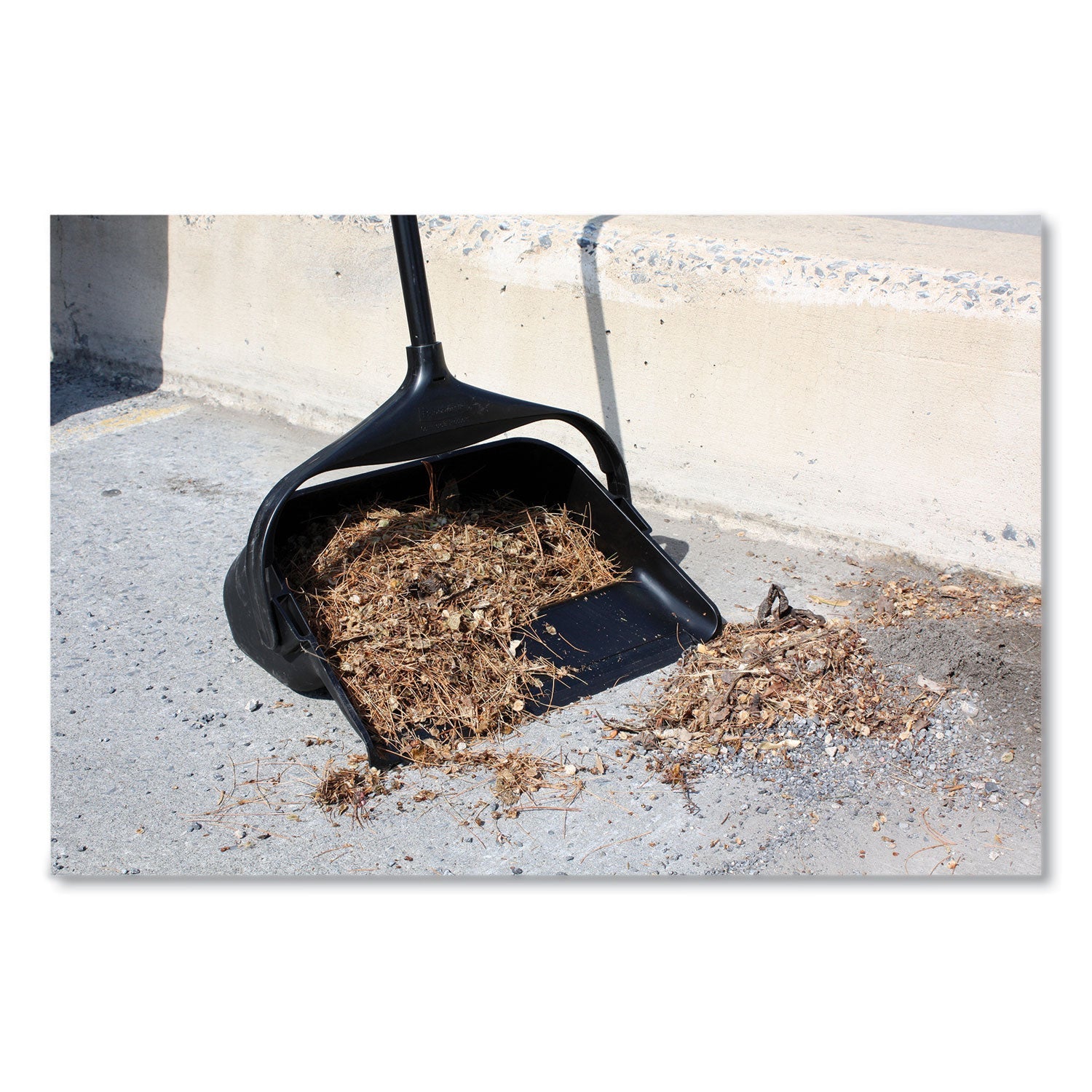 Rubbermaid® Commercial Lobby Pro Upright Dustpan With Wheels, 12.5w X 37h, Polypropylene With Vinyl Coat, Black