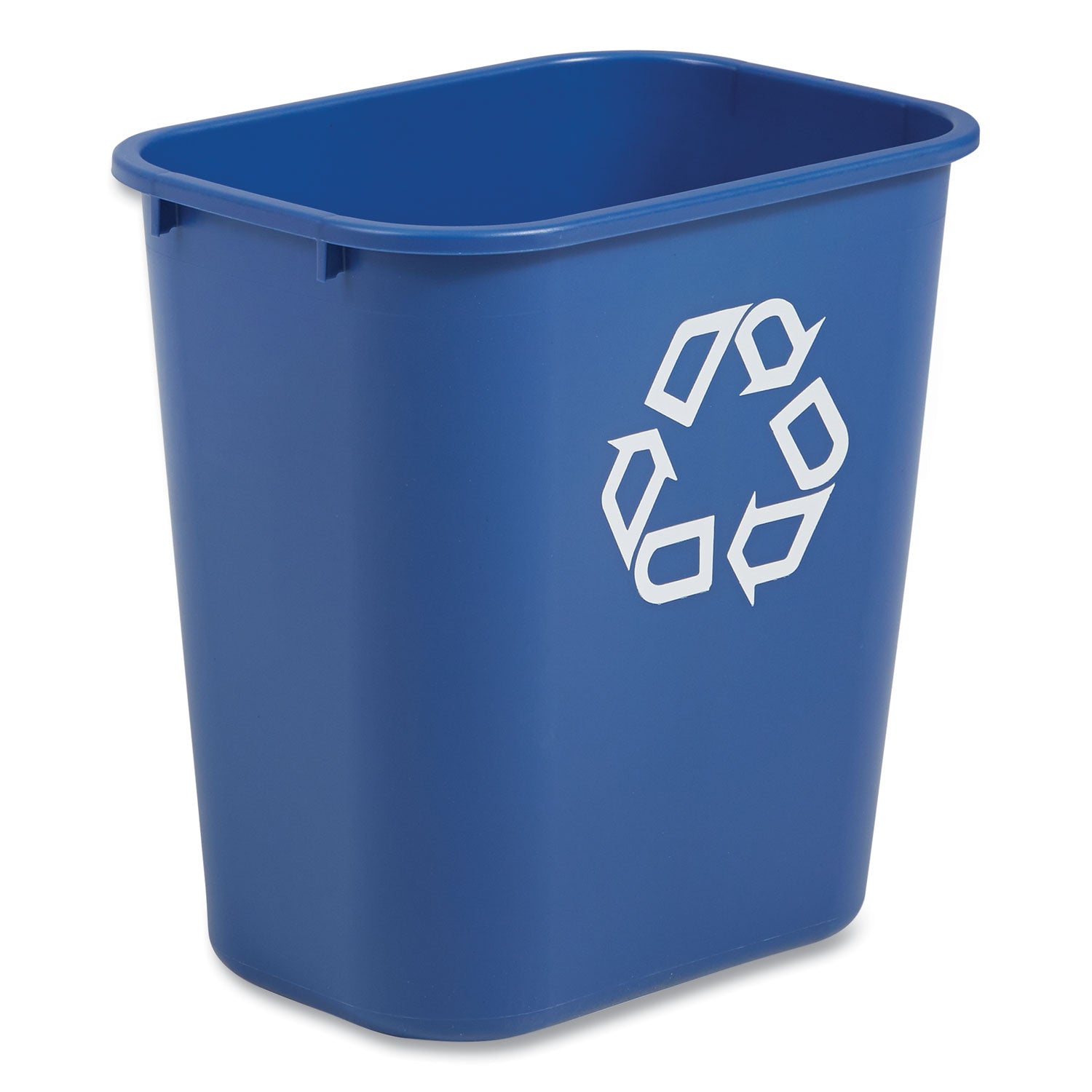 Rubbermaid® Commercial Deskside Recycling Container, Medium, 28.13 qt, Plastic, Blue