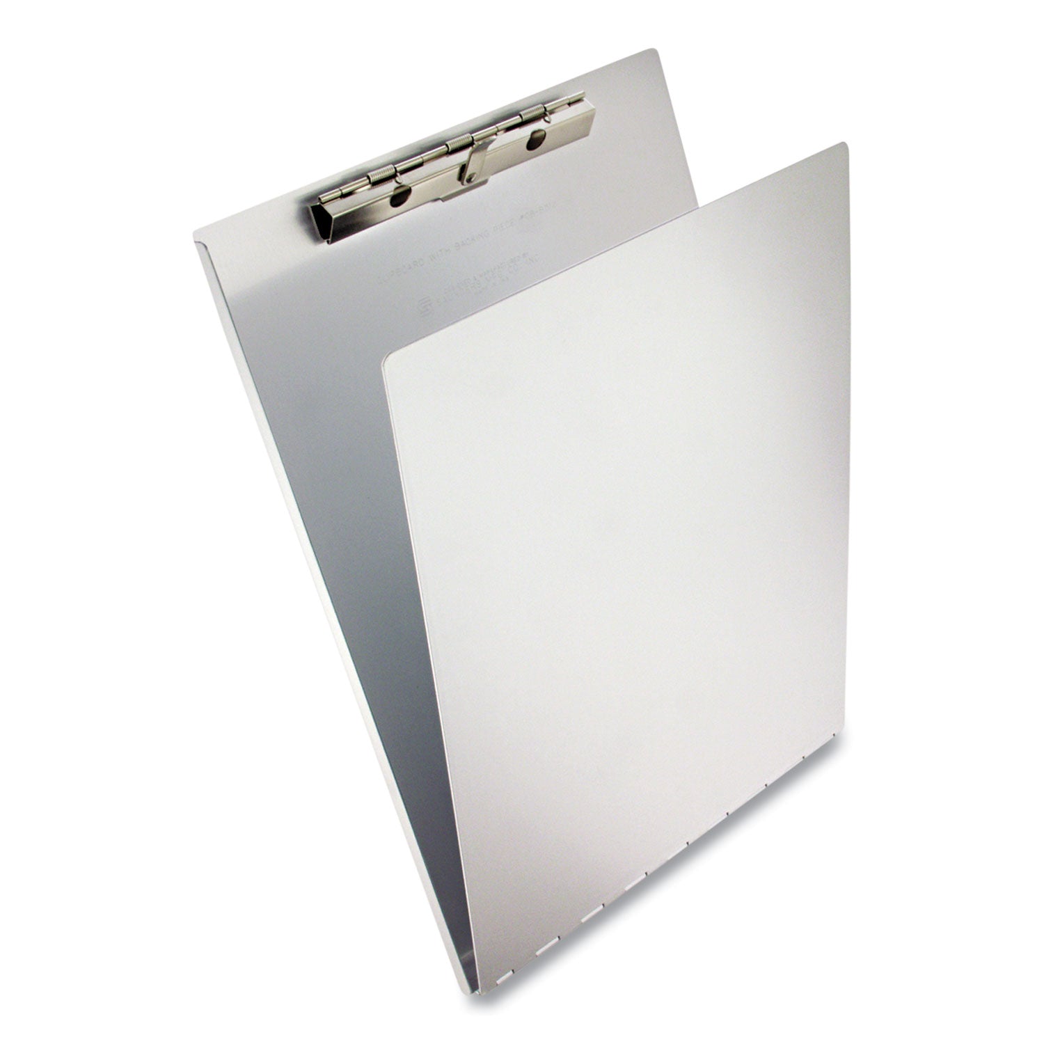 Saunders Aluminum Clipboard with Writing Plate, 0.5" Clip Capacity, Holds 8.5 x 11 Sheets, Silver