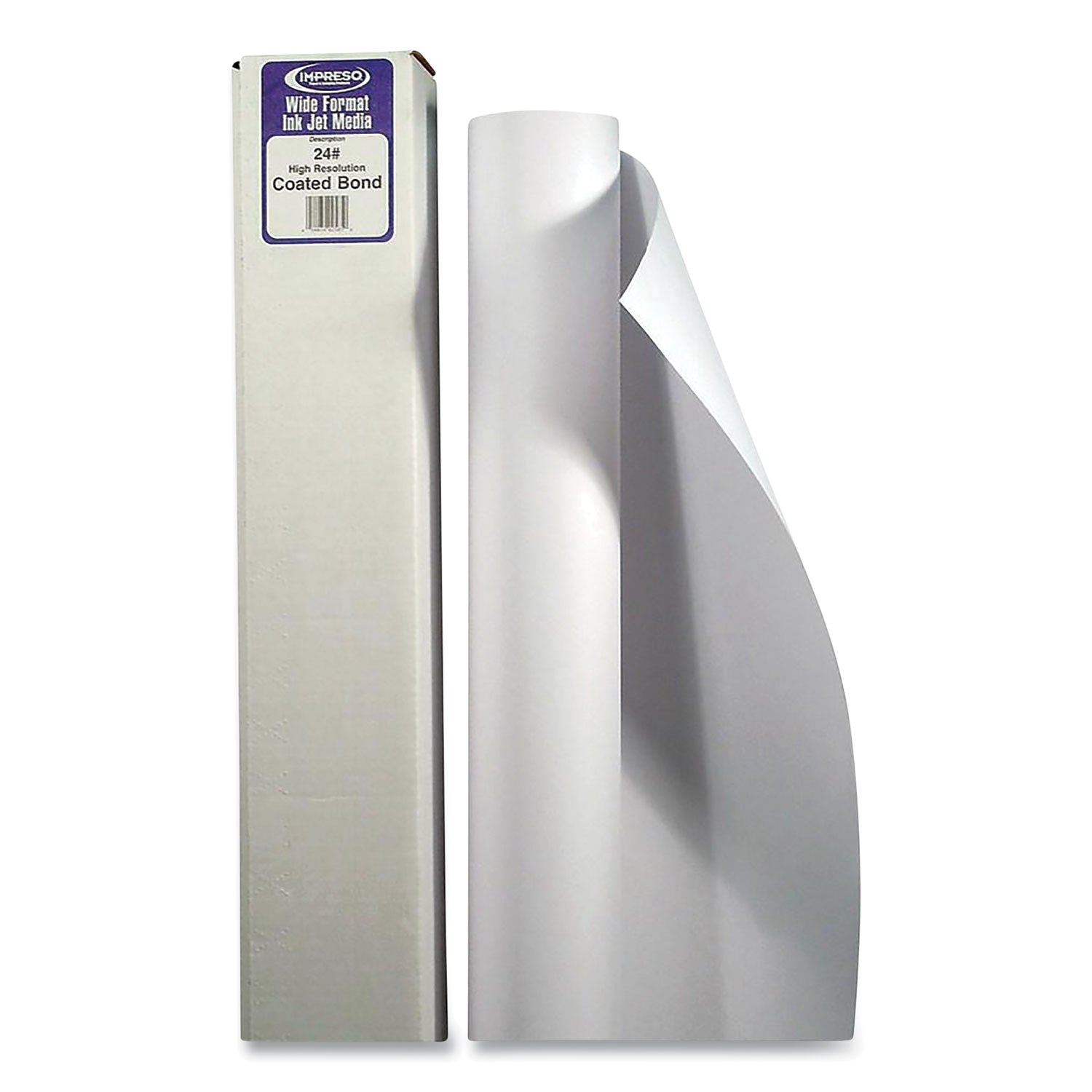 Alliance Wide Format Professional Coated Bond, 2" Core, 24 lb Bond Weight, 36" x 150 ft, Matte White