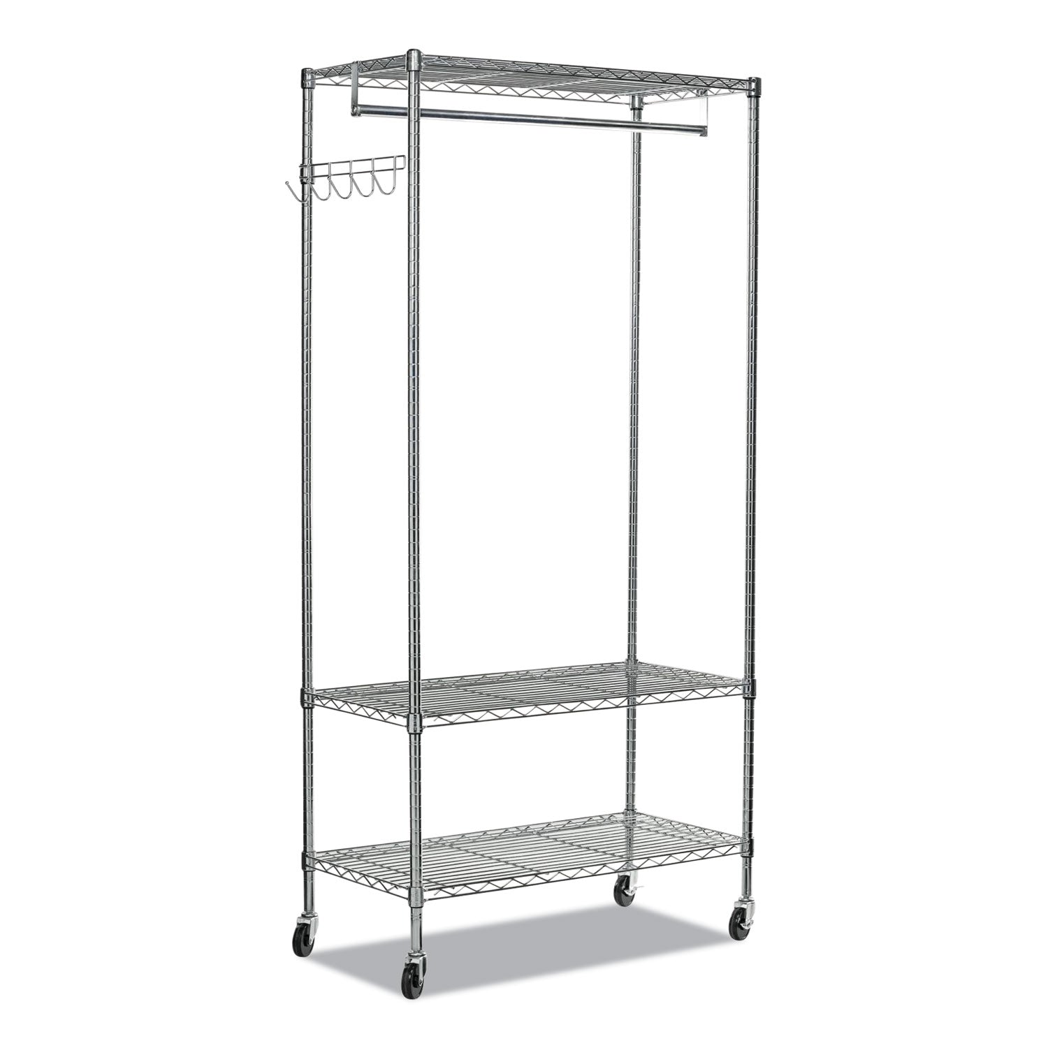 Wire Shelving Garment Rack | Silver | Alera®