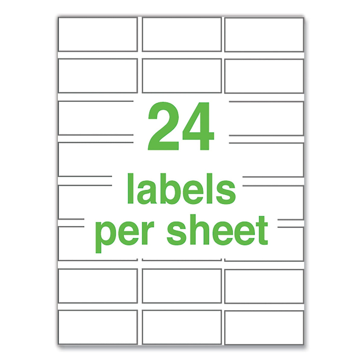 Avery® Ultraduty Ghs Chemical Waterproof And Uv Resistant Labels, 1 X 2.5, White, 24/sheet, 25 Sheets/pack