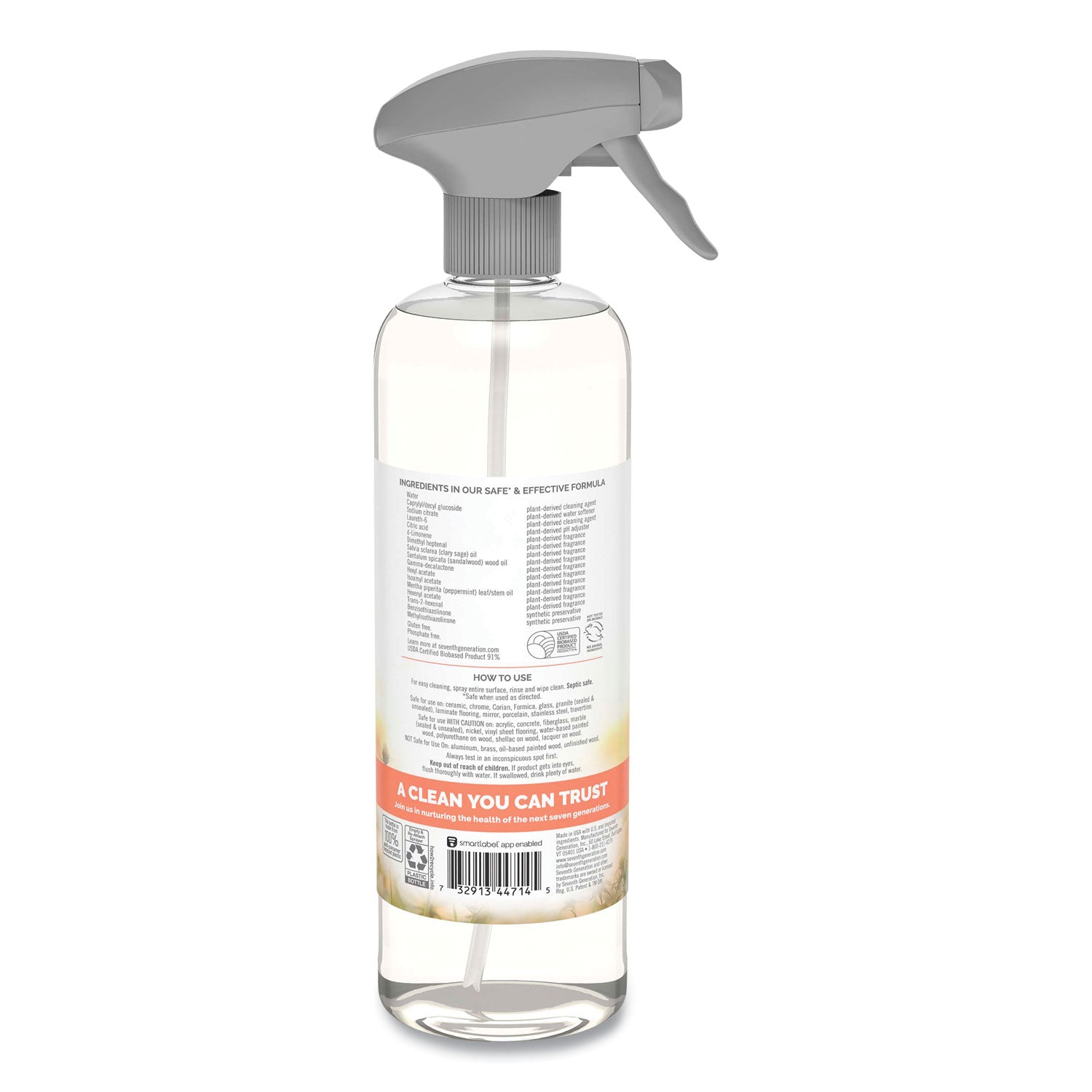 Seventh Generation® Natural All-Purpose Cleaner, Morning Meadow, 23 Oz Trigger Spray Bottle