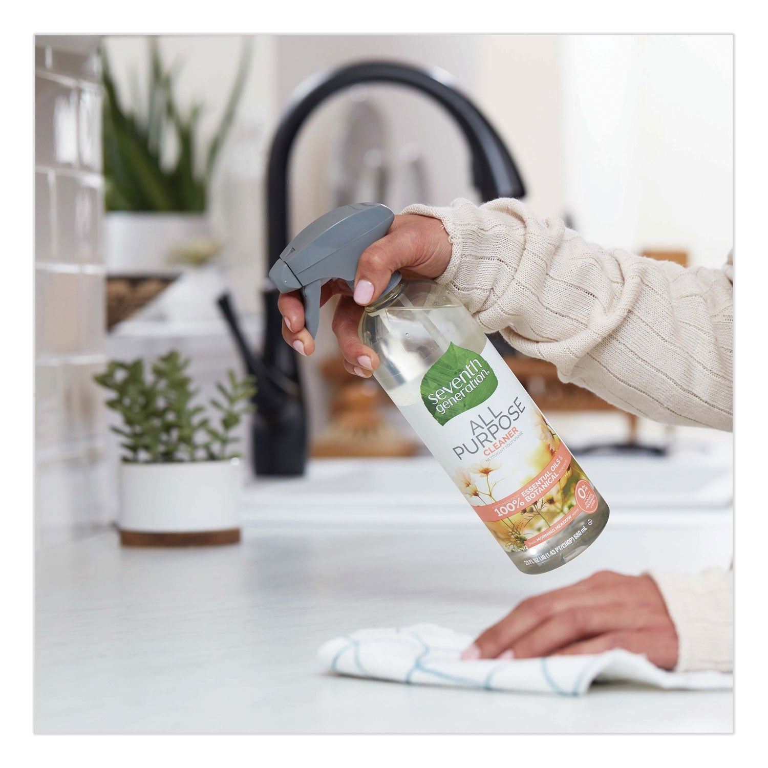 Seventh Generation® Natural All-Purpose Cleaner, Morning Meadow, 23 Oz Trigger Spray Bottle