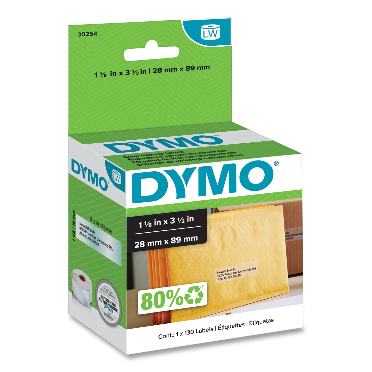 DYMO Labelwriter Address Labels | 1.12" Clear