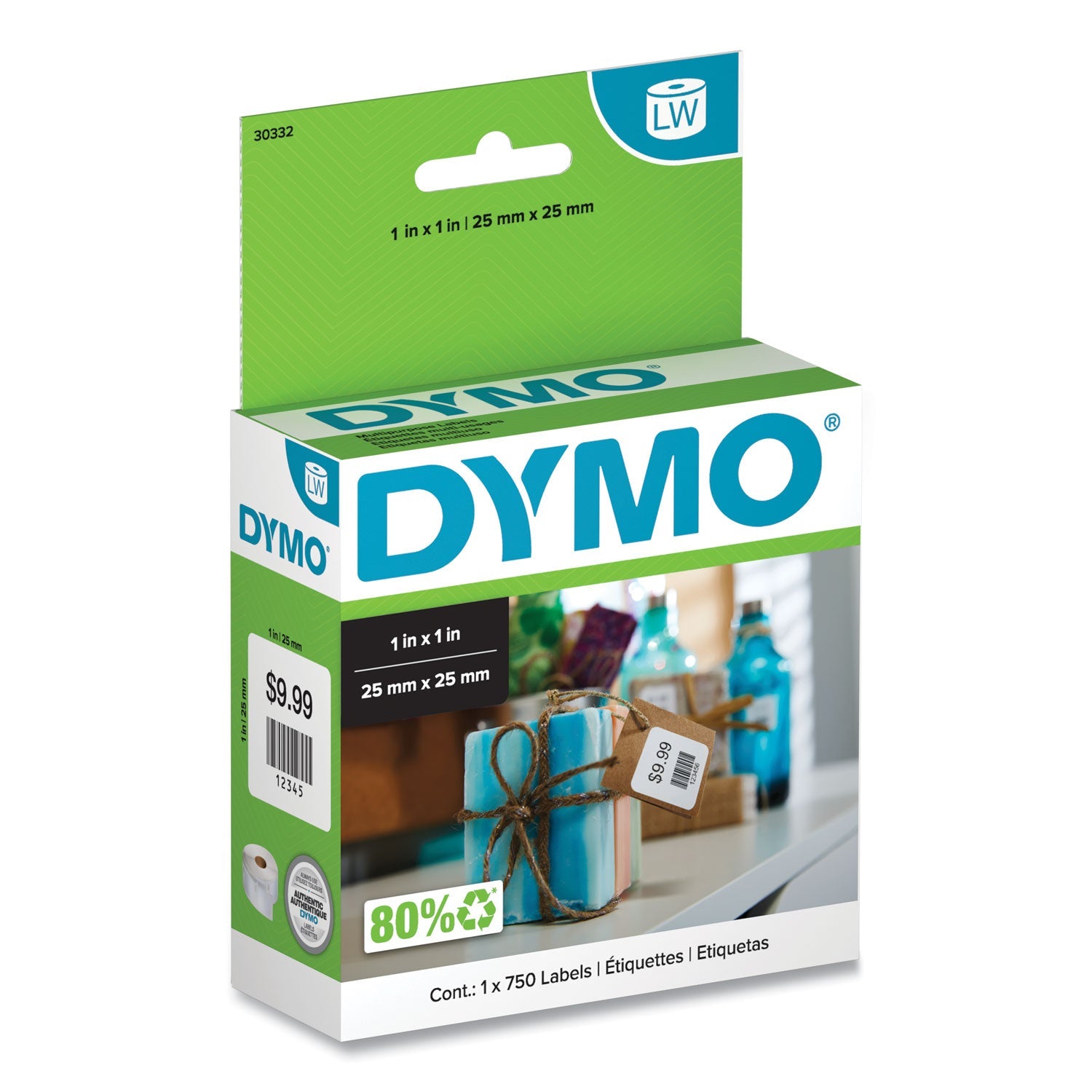 DYMO Labelwriter Multipurpose Labels | 1x1 White