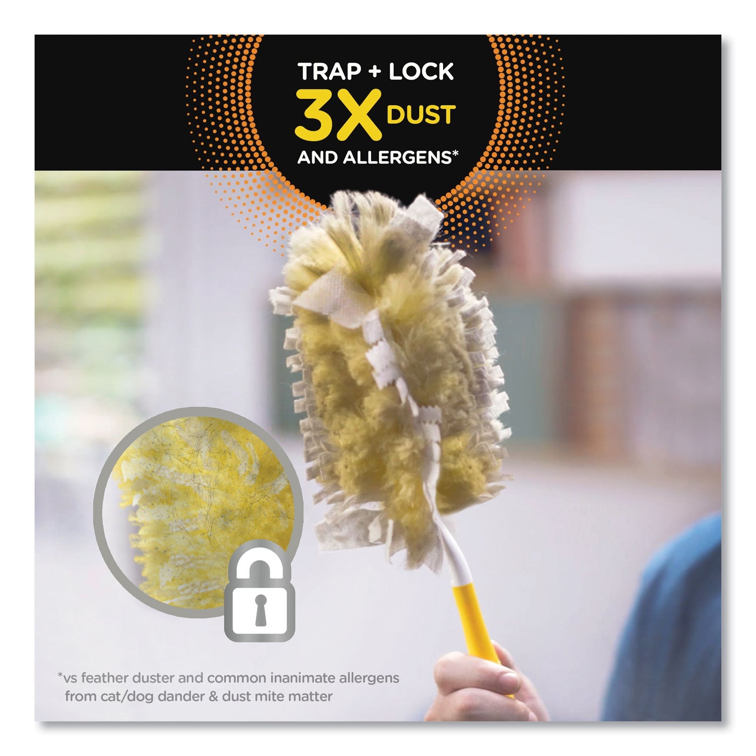 Swiffer® Heavy Duty Dusters Refill, Dust Lock Fiber, Yellow, 6/box