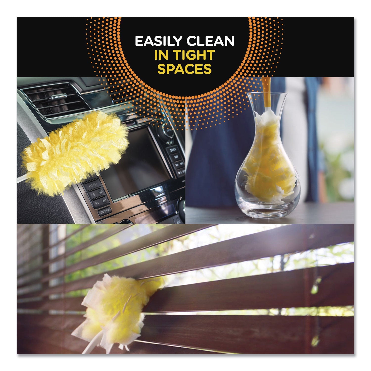 Swiffer® Heavy Duty Dusters Refill, Dust Lock Fiber, Yellow, 6/box