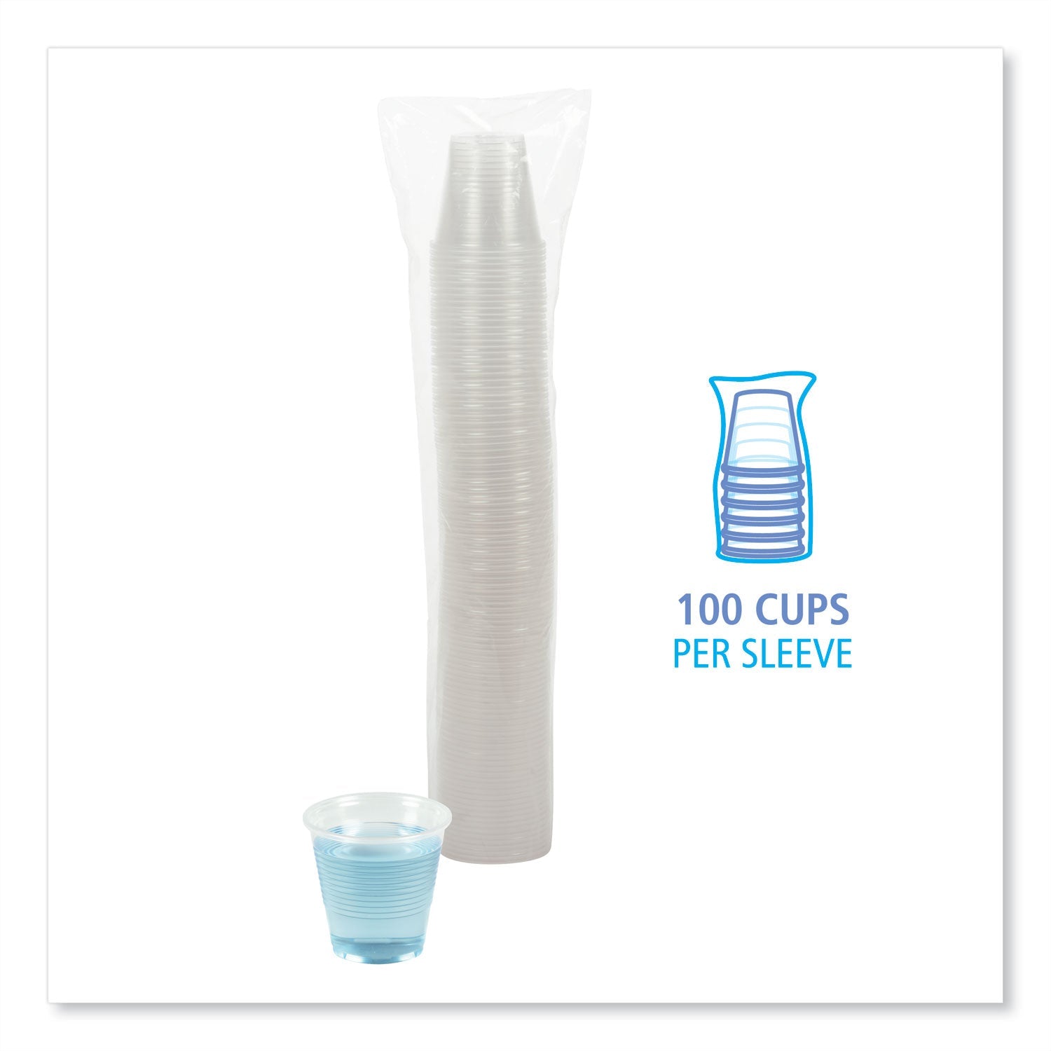 Boardwalk® Translucent Plastic Cold Cups, 5 oz, 100/Pack
