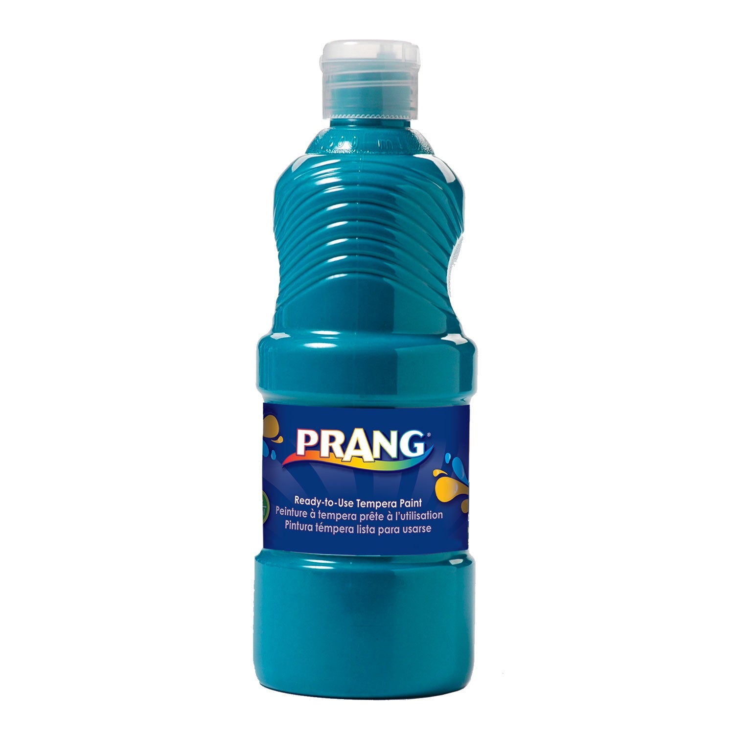 Prang® Ready-To-Use Tempera Paint, Turquoise Blue, 16 Oz Dispenser-Cap Bottle