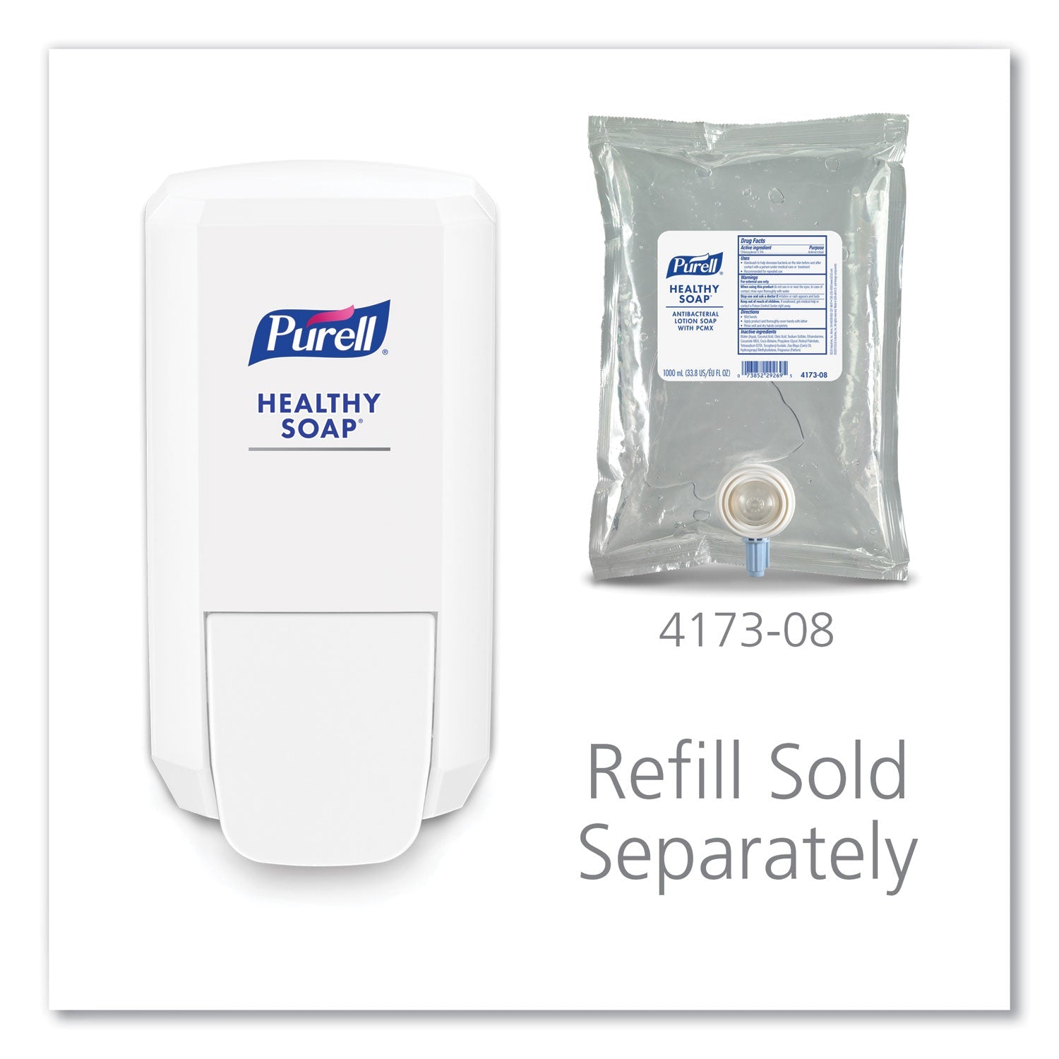 PURELL® Cs2 Hand Sanitizer Dispenser, 1,000 Ml, 5.14 X 3.83 X 10, White, 6/carton