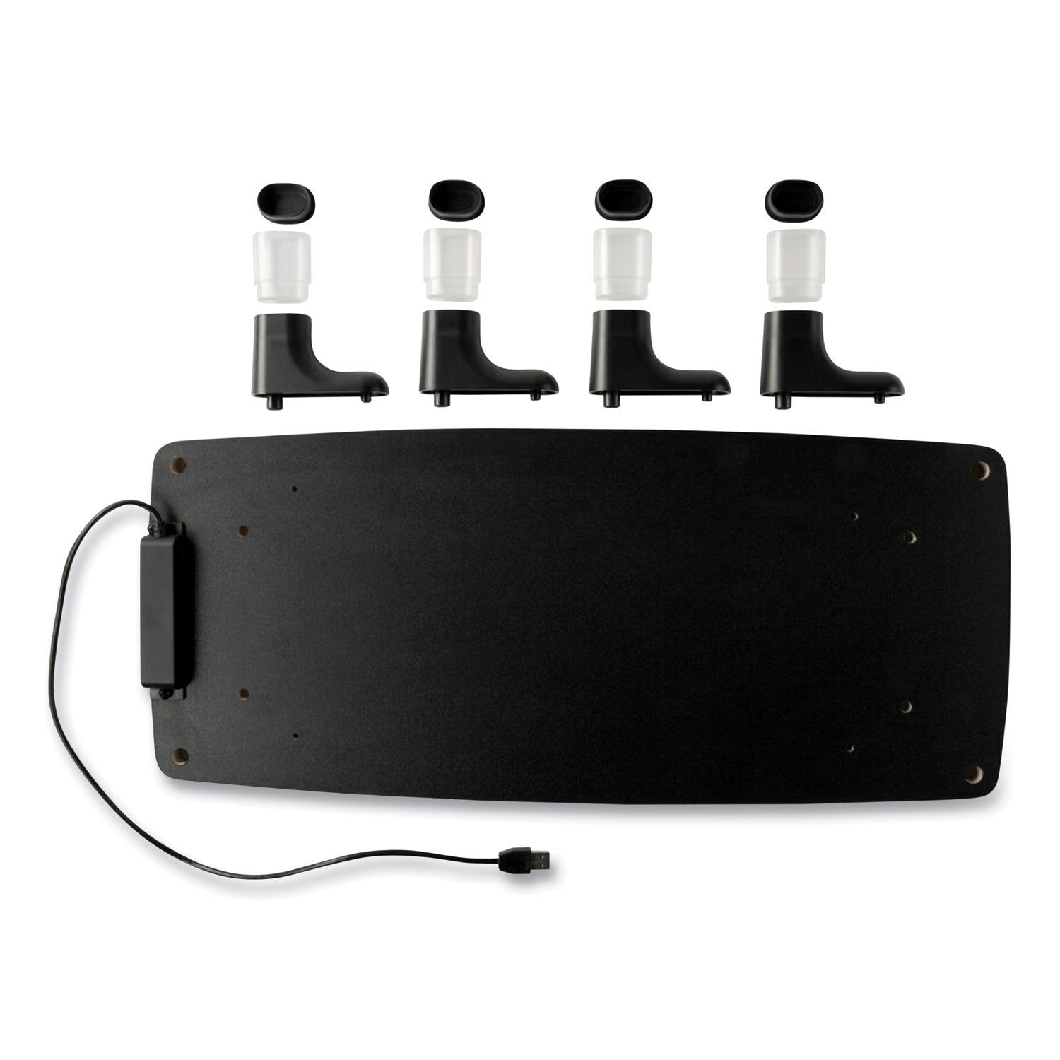 3M™ Monitor Stand Ms100b, 21.6 X 9.4 X 2.7 To 3.9, Black/clear, Supports 33 Lb