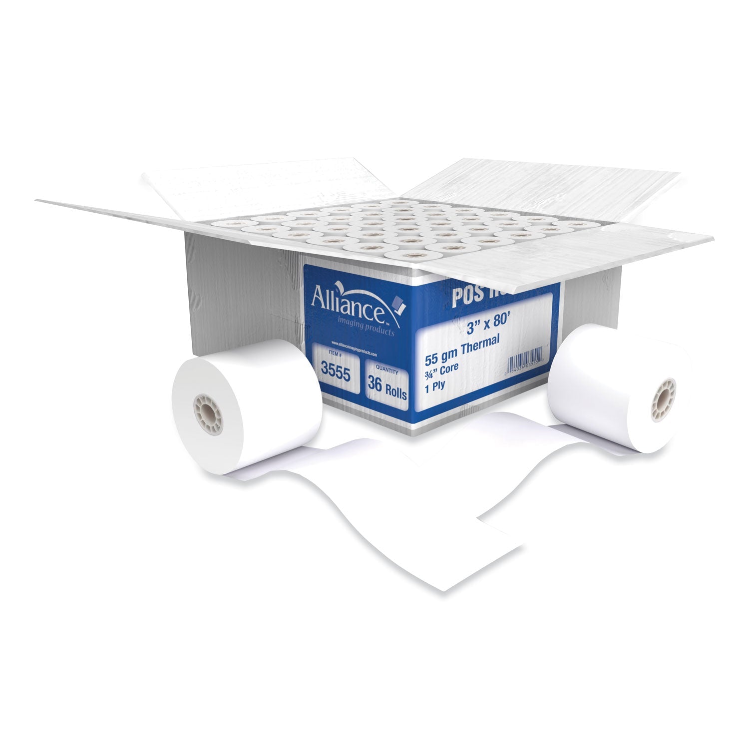 Thermal Cash Register Roll | 3" x 80' | 36-Ct