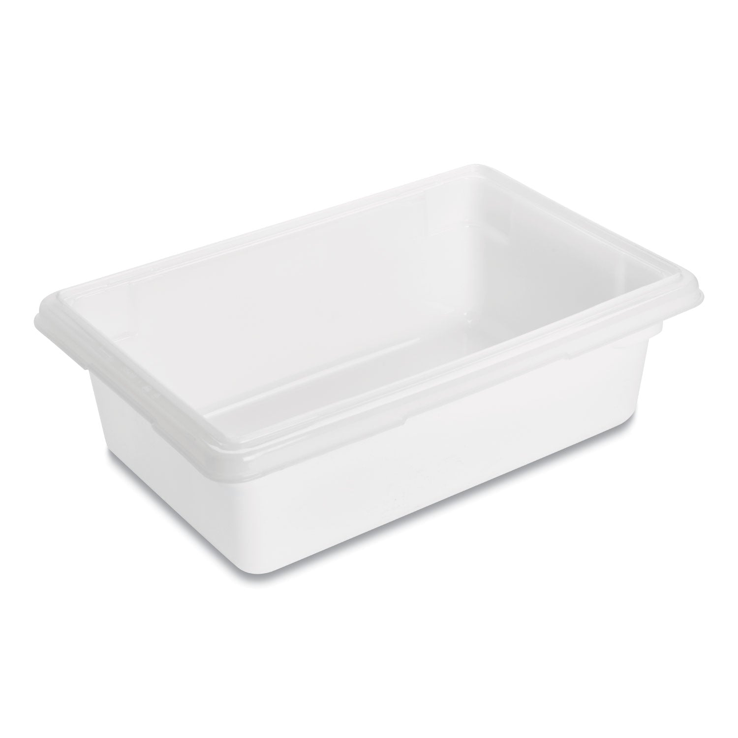 Food/Tote Boxes | 3.5 gal, 18x12x6, White Plastic