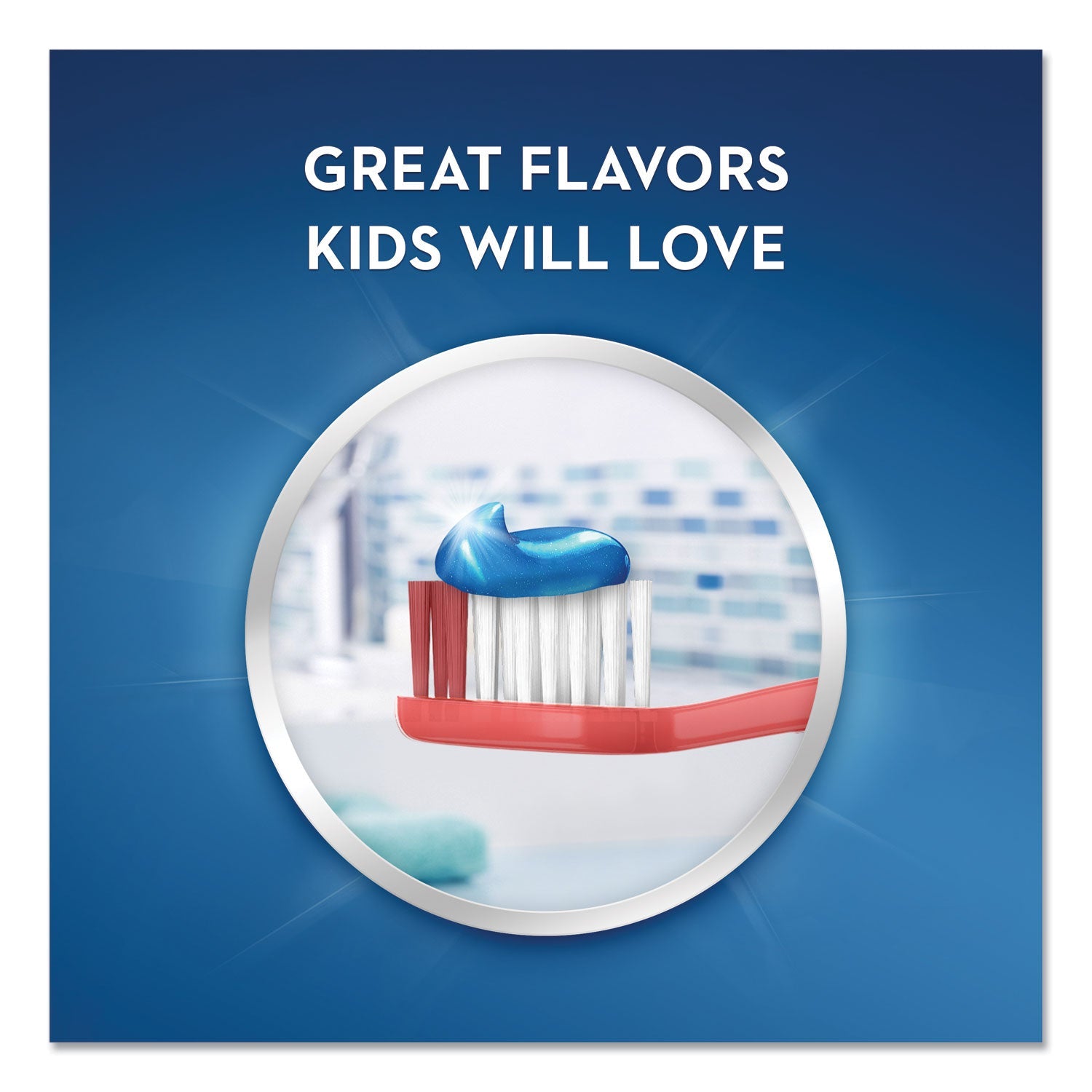 Crest® Kids' Sparkle Toothpaste, Blue, Bubblegum Flavor, 0.85 Oz Tube, 72/carton