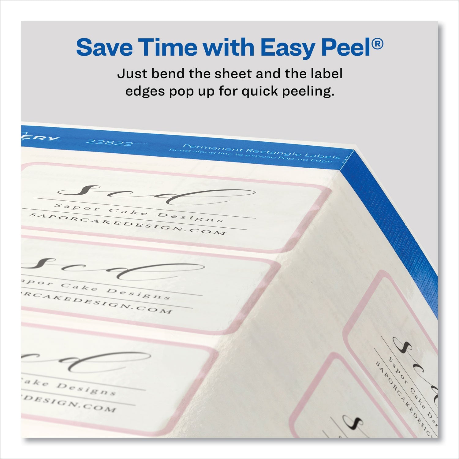 Avery® Print-To-The-Edge Labels With Sure Feed And Easy Peel, 2 X 3, Glossy Clear, 80/pack