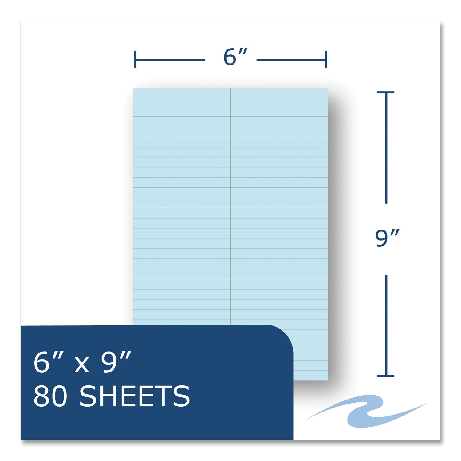 Roaring Spring® Enviroshades Steno Notepad, Gregg Rule, White Cover, 80 Blue 6 X 9 Sheets, 4/pack - Bloom Skins