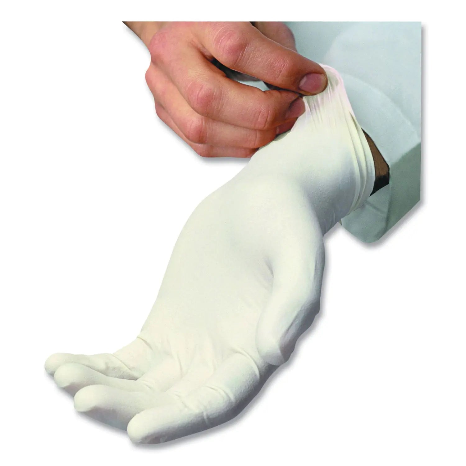 AMBITEX® L5101 SERIES POWDERED LATEX GLOVES, 4 MIL, X-LARGE, CREAM, 100/BOX