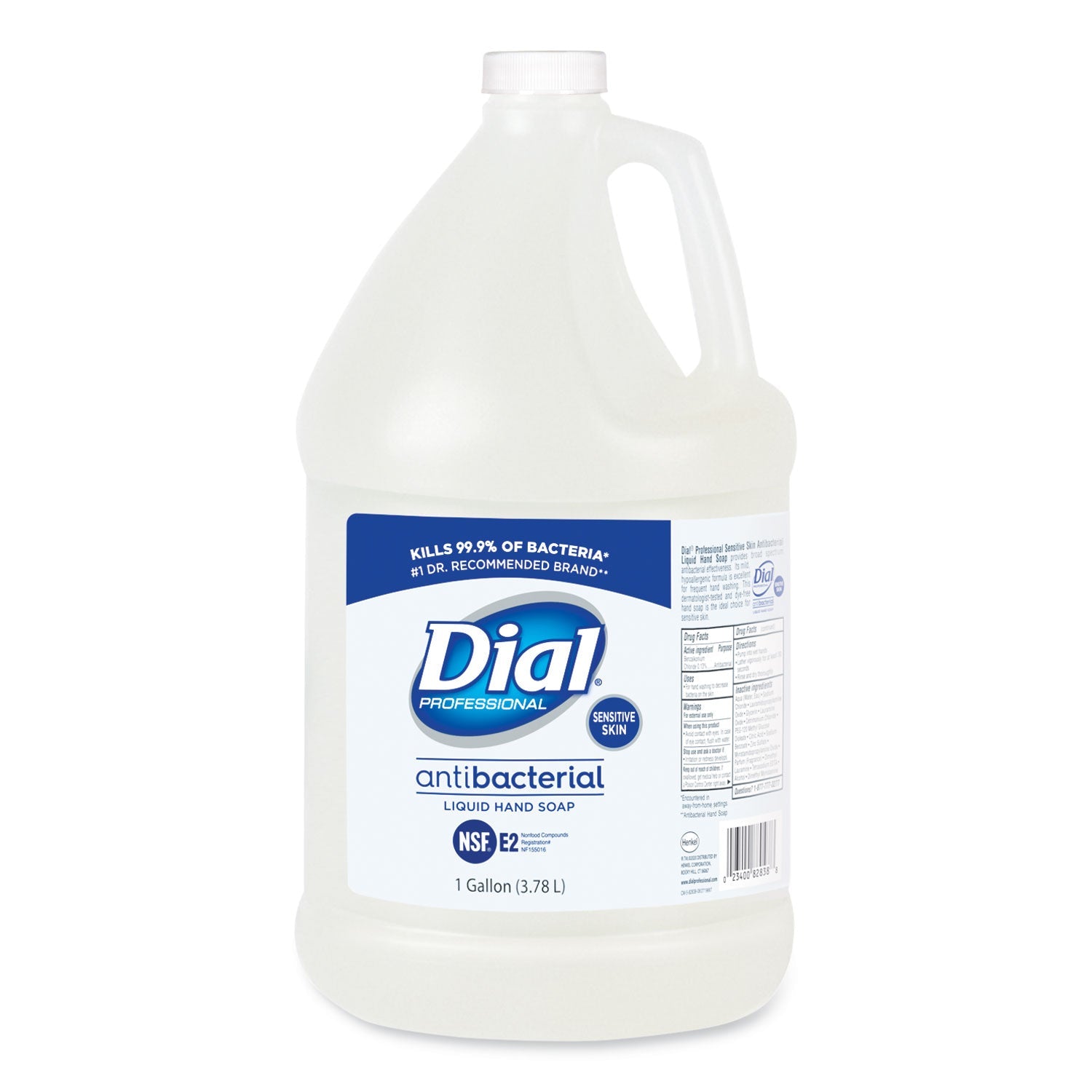 Dial® Professional Antibacterial Liquid Hand Soap for Sensitive Skin Refill, Light Floral Scent, 1 gal, 4/Carton