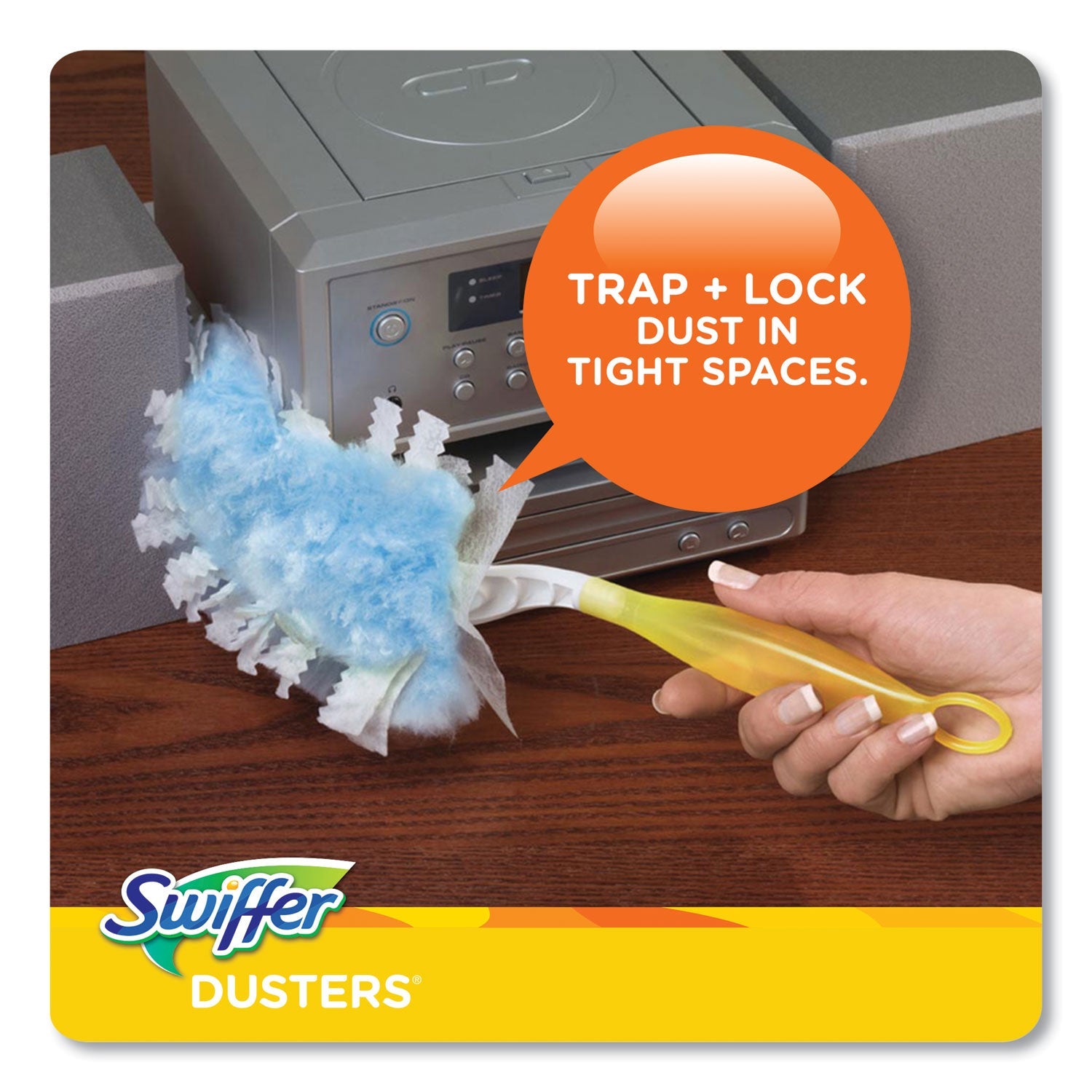 Swiffer® Dusters Refill, Dust Lock Fiber, Unscented, Light Blue, 10/box