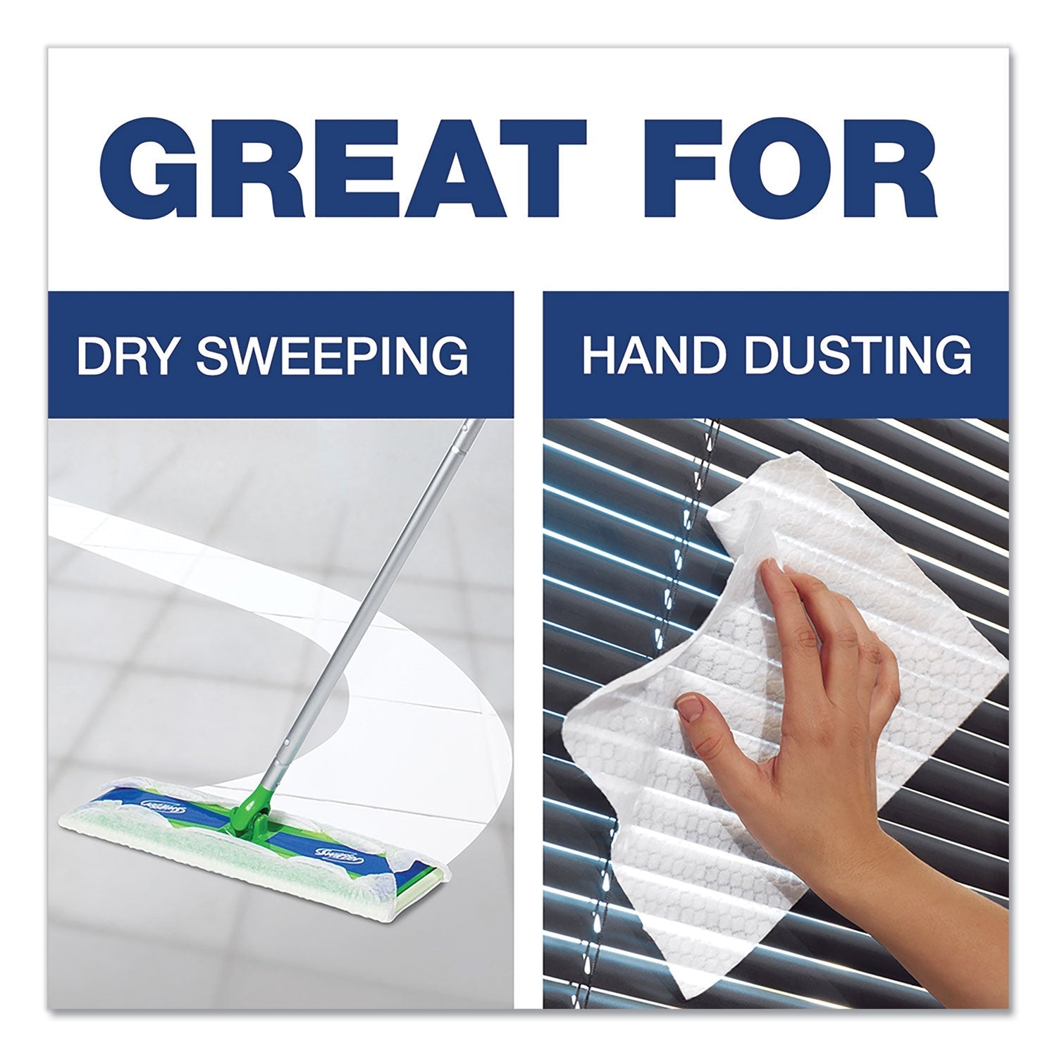 Swiffer® Dry Refill Cloths, 10.63" x 8", White, 32/Box