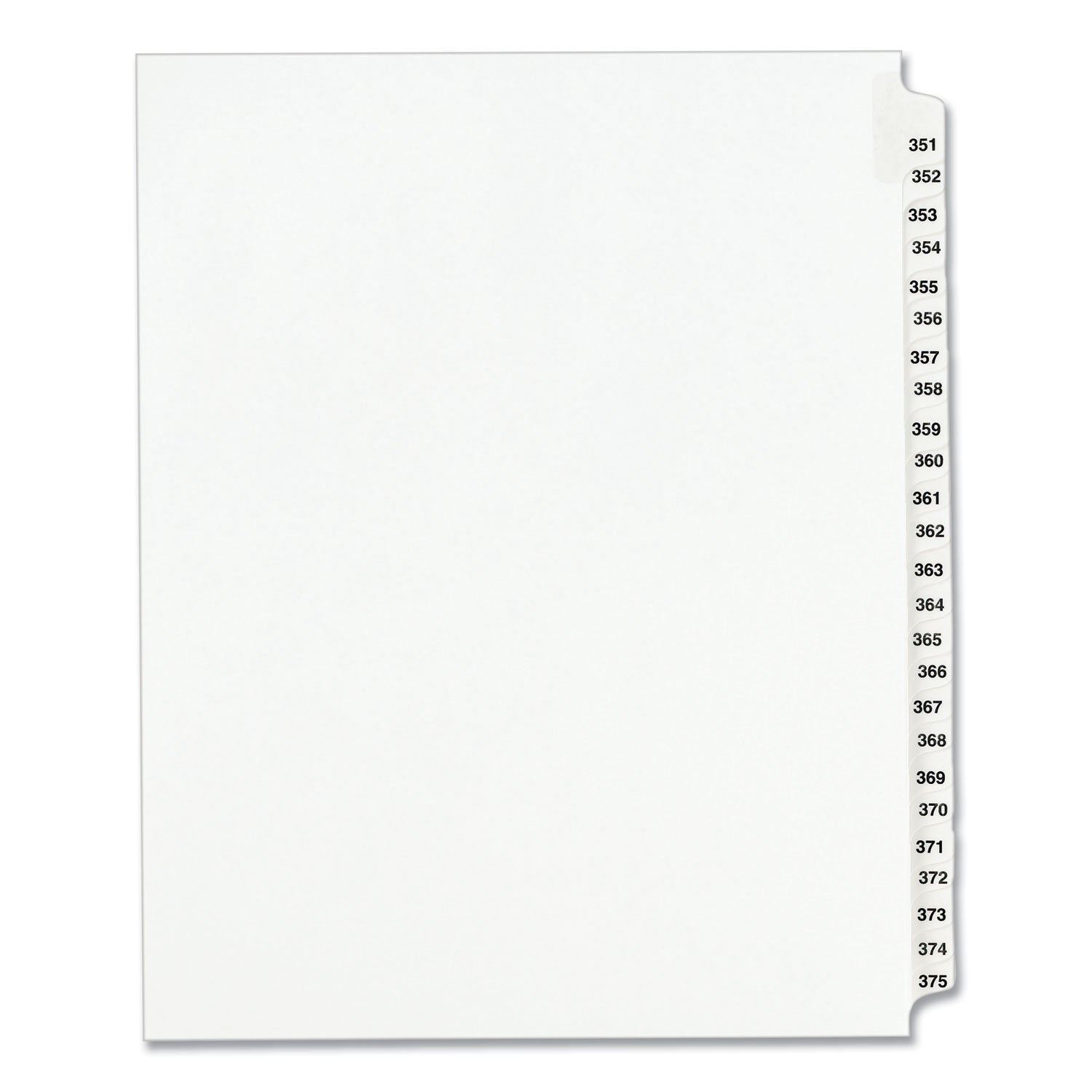 Preprinted Legal Exhibit Side Tab Dividers | 25-Tab
