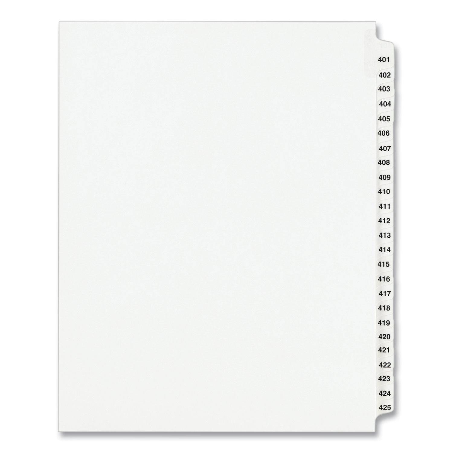 Preprinted Legal Exhibit Side Tab Dividers | 25-Tab
