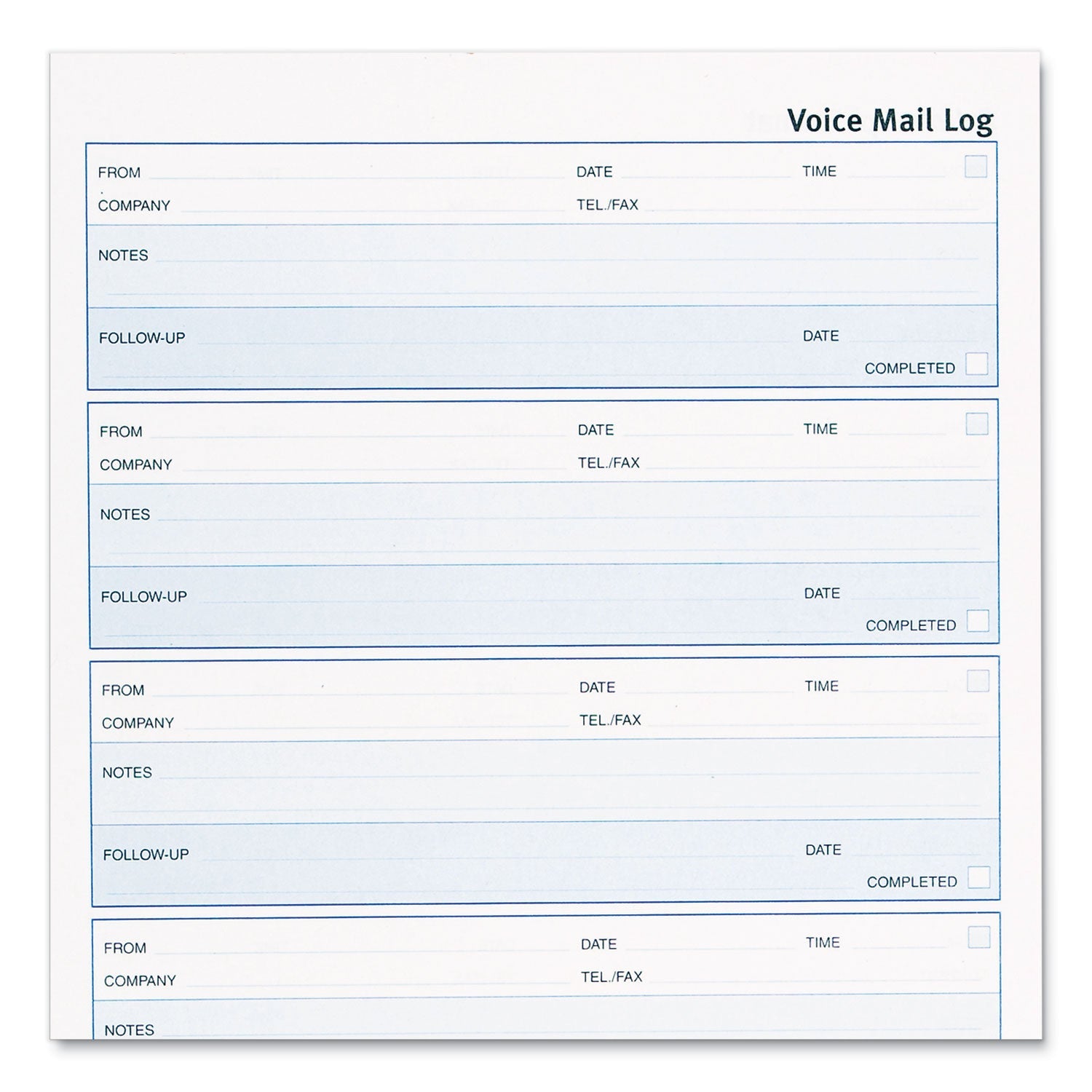 Rediform® Follow-up Wirebound Voice Mail Log Book, One-Part (No Copies), 7.5 x 2, 5 Forms/Sheet, 500 Forms Total