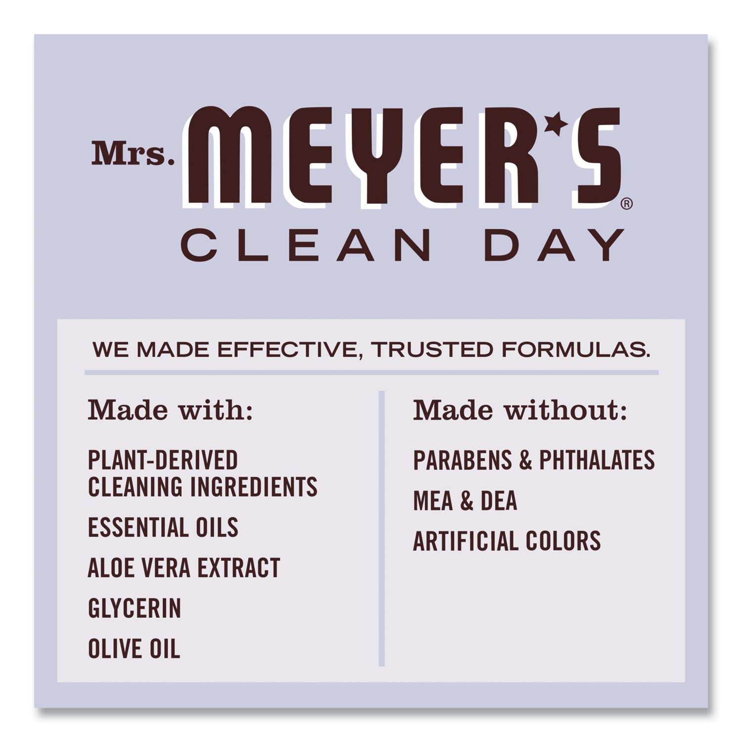 Mrs. Meyer's® Clean Day Liquid Hand Soap Refill, Lavender Scent, 33 oz, 6/Carton