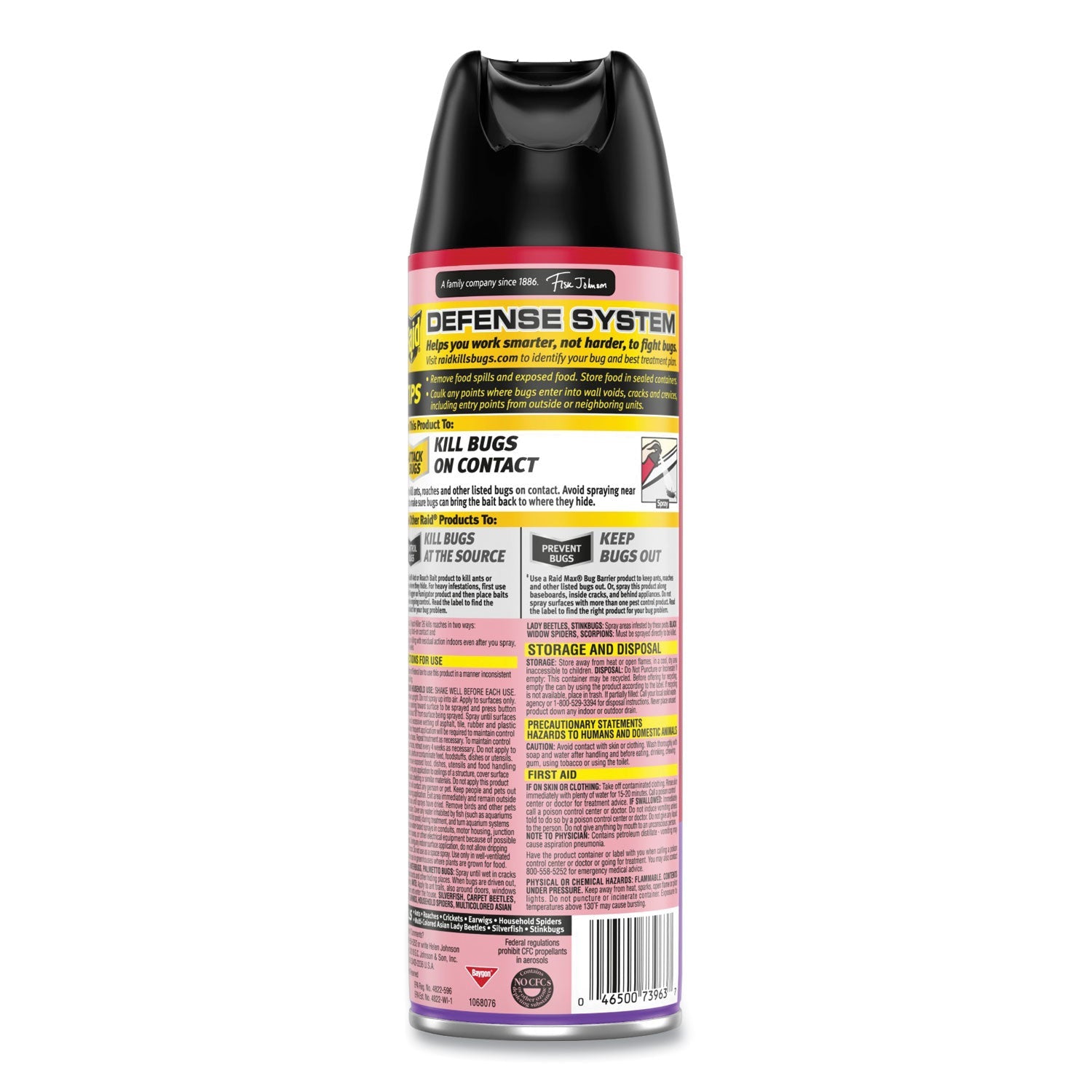 Raid® Ant and Roach Killer, 17.5 oz Aerosol Spray, Lavender, 12/Carton