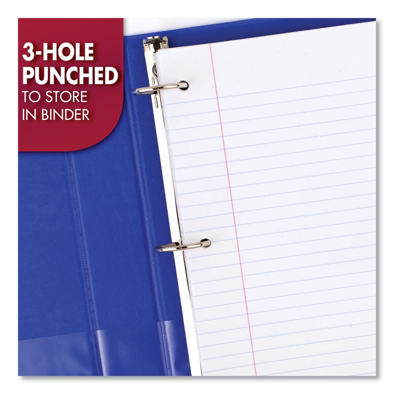 Mead® Filler Paper, 3-Hole, 8 X 10.5, Wide/legal Rule, 200/pack