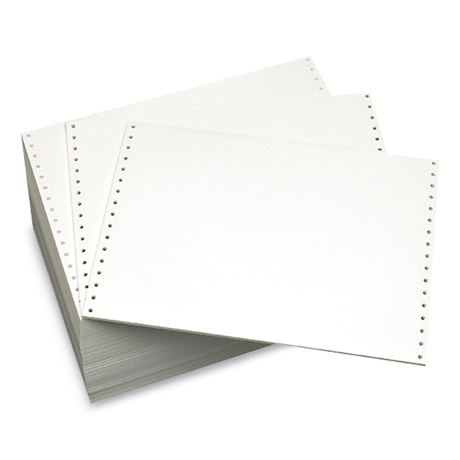 Domtar Continuous Feed Computer Paper, 1-Part, 18 lb Bond Weight, 8.5 x 12, White, 4,000/Carton - Bloom Skins