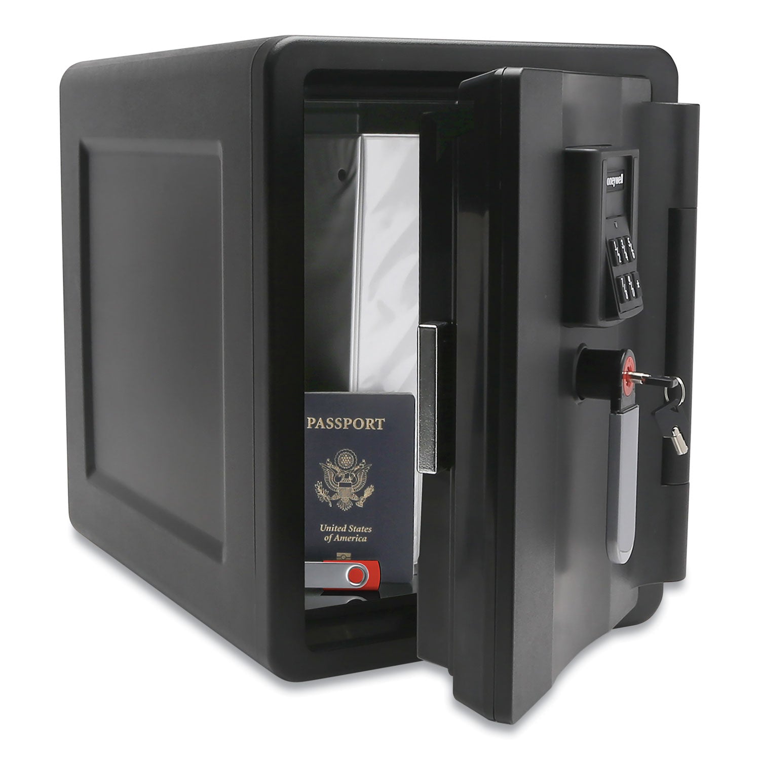 Honeywell Fire And Waterproof Safe With Digital Lock, 11.8 X 16.7 X 15.6, 0.7 Cu Ft, Black