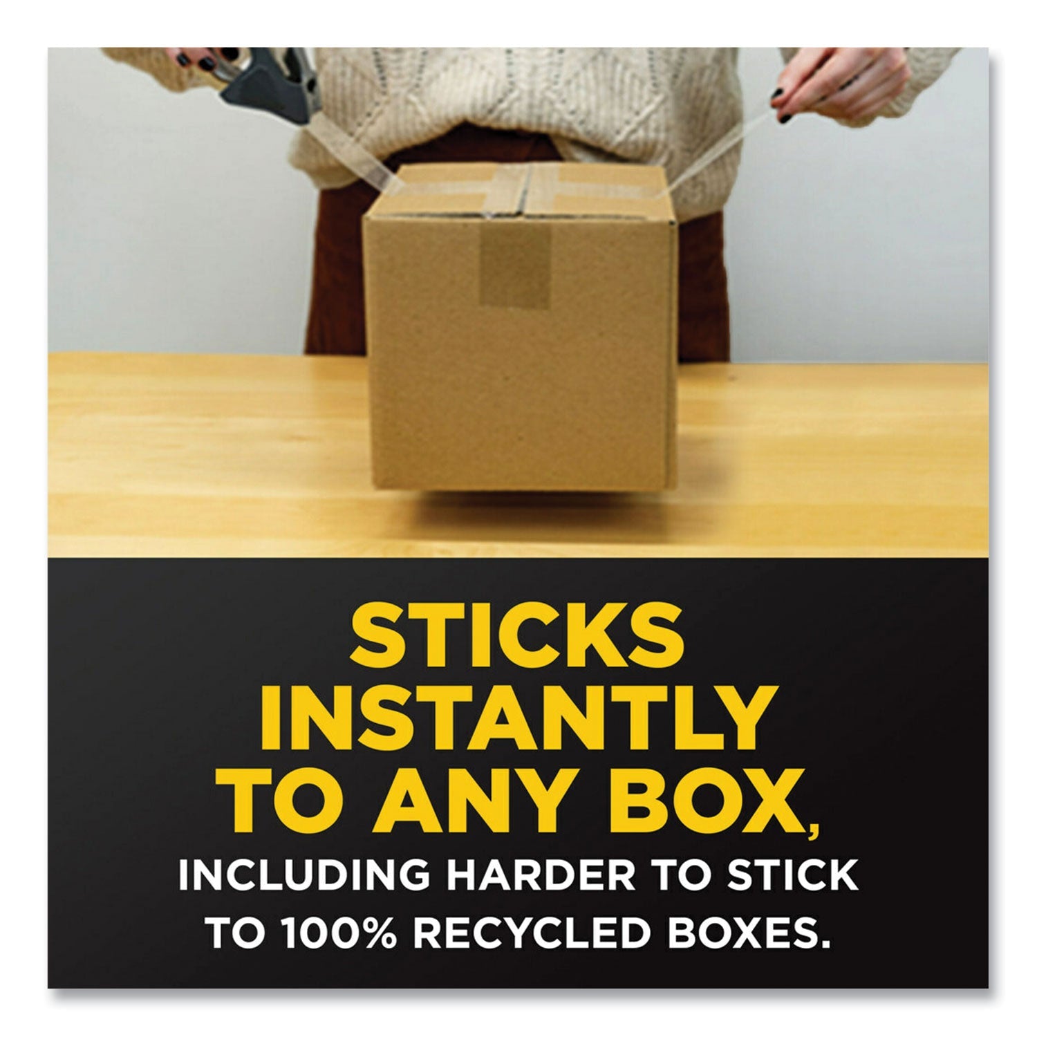 Scotch® Box Lock Shipping Packaging Tape, 3" Core, 1.88" X 54.6 Yds, Clear