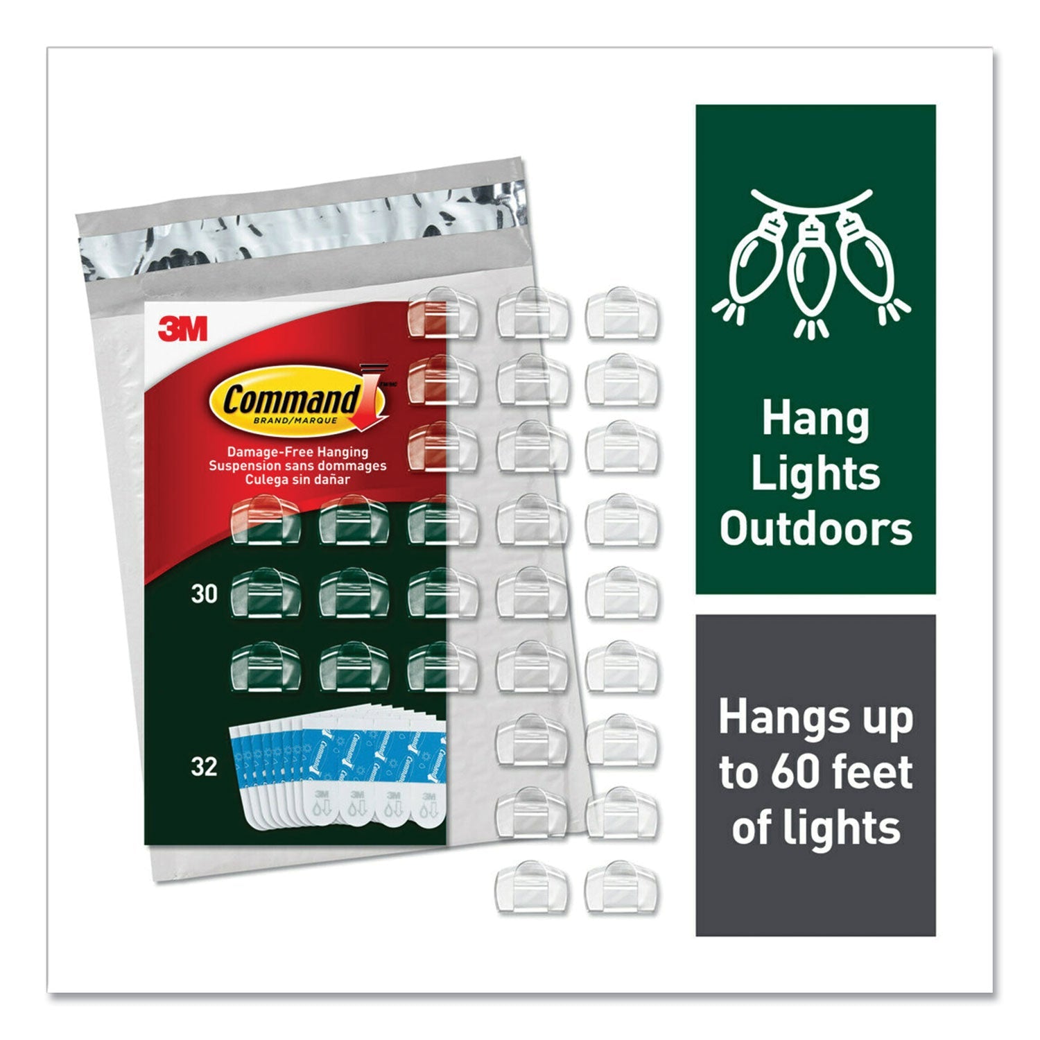 Command All Weather Hooks | 30-Pack Clear