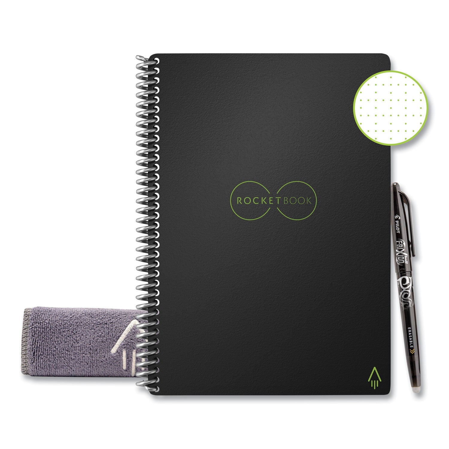 Core Smart Notebook | Dotted Rule, Black, 6x8.8