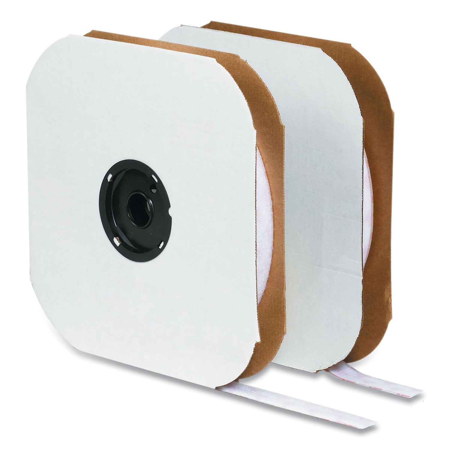 VELCRO® Brand Sticky-Back Fasteners, Loop Side, 0.63" x 75 ft, White