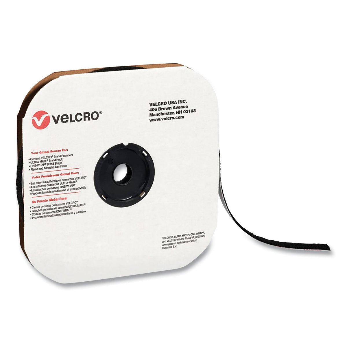 Sticky-Back Fasteners | Loop Side | 0.63"x75' Black