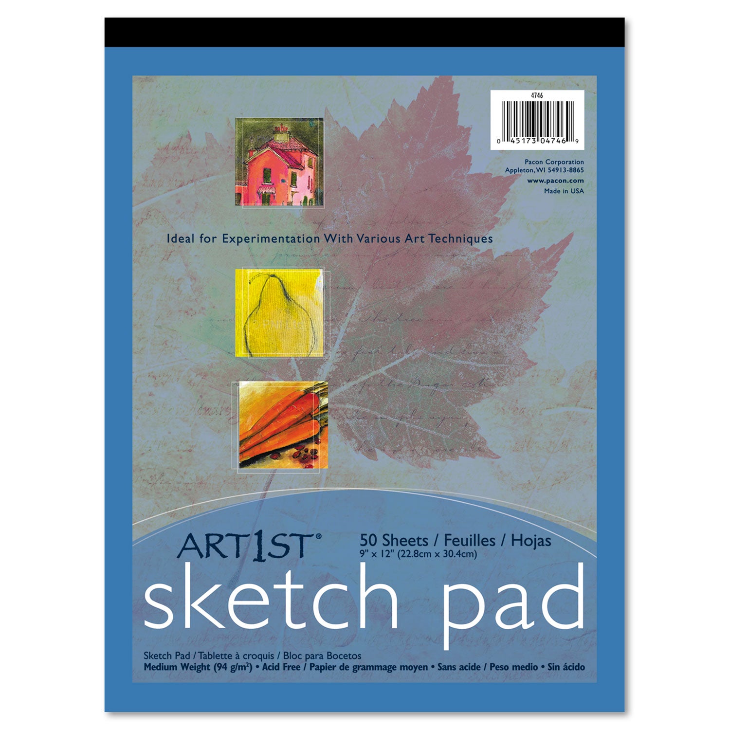Pacon® Art1st Sketch Pad, Unruled, 50 White 9 X 12 Sheets