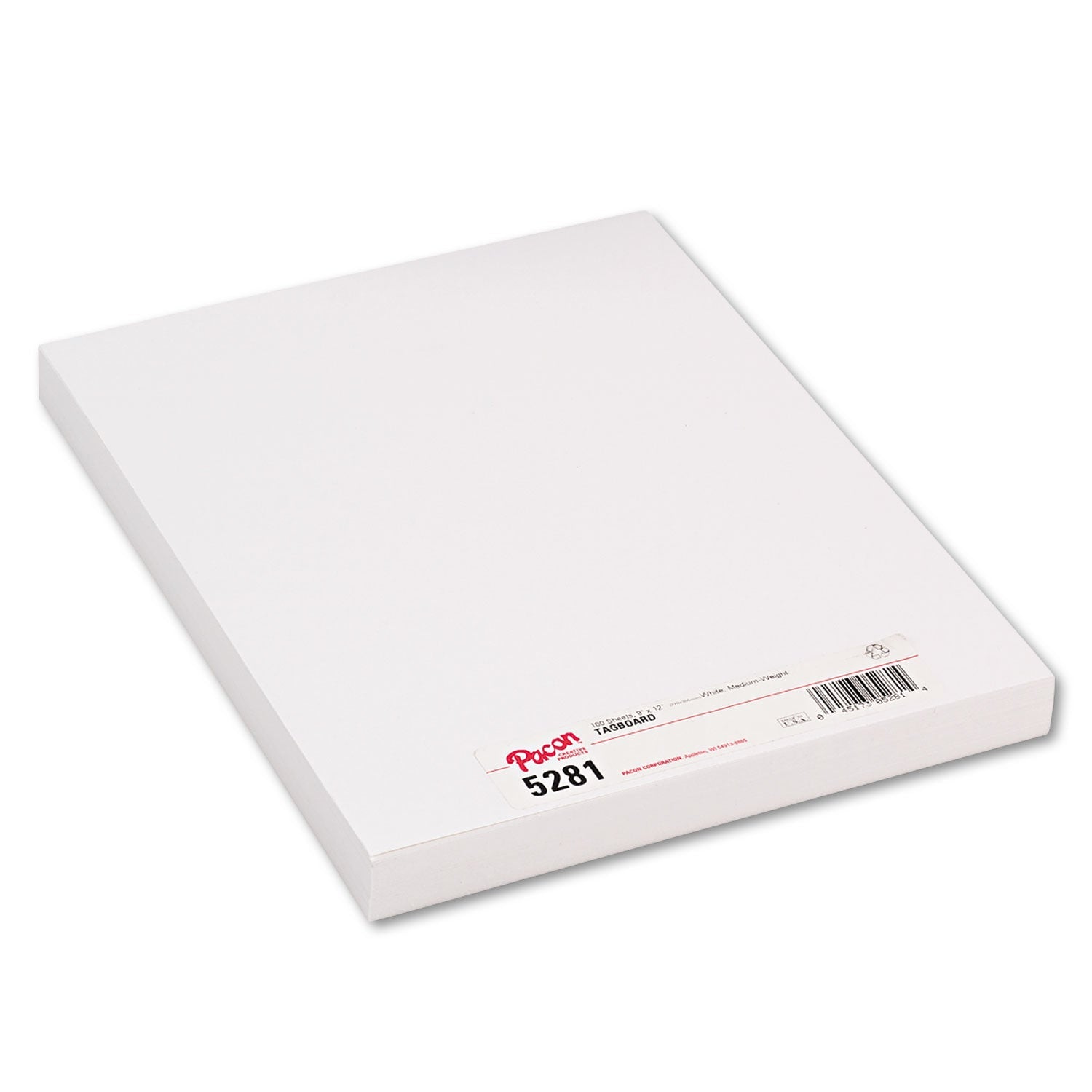 Pacon® Medium Weight Tagboard, 12 X 9, White, 100/pack