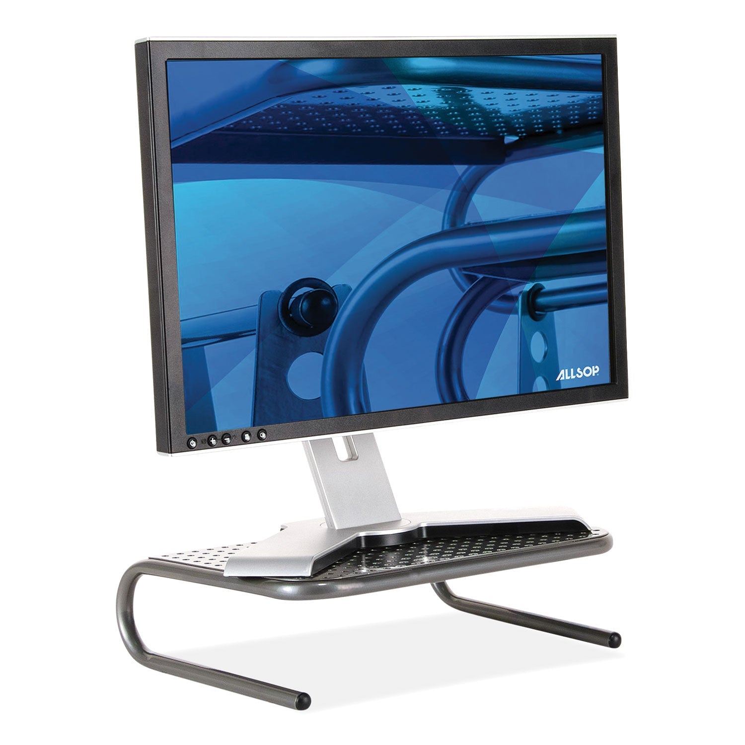 Allsop® Metal Art Jr. Monitor Stand, 14.75" X 11" X 4.25", Black, Supports 40 Lbs
