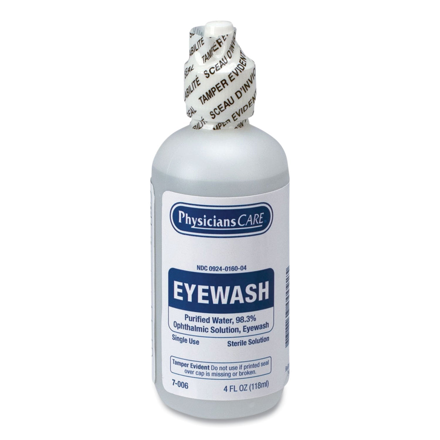 First Aid Eye Wash Refill | 4oz Disposable Bottle
