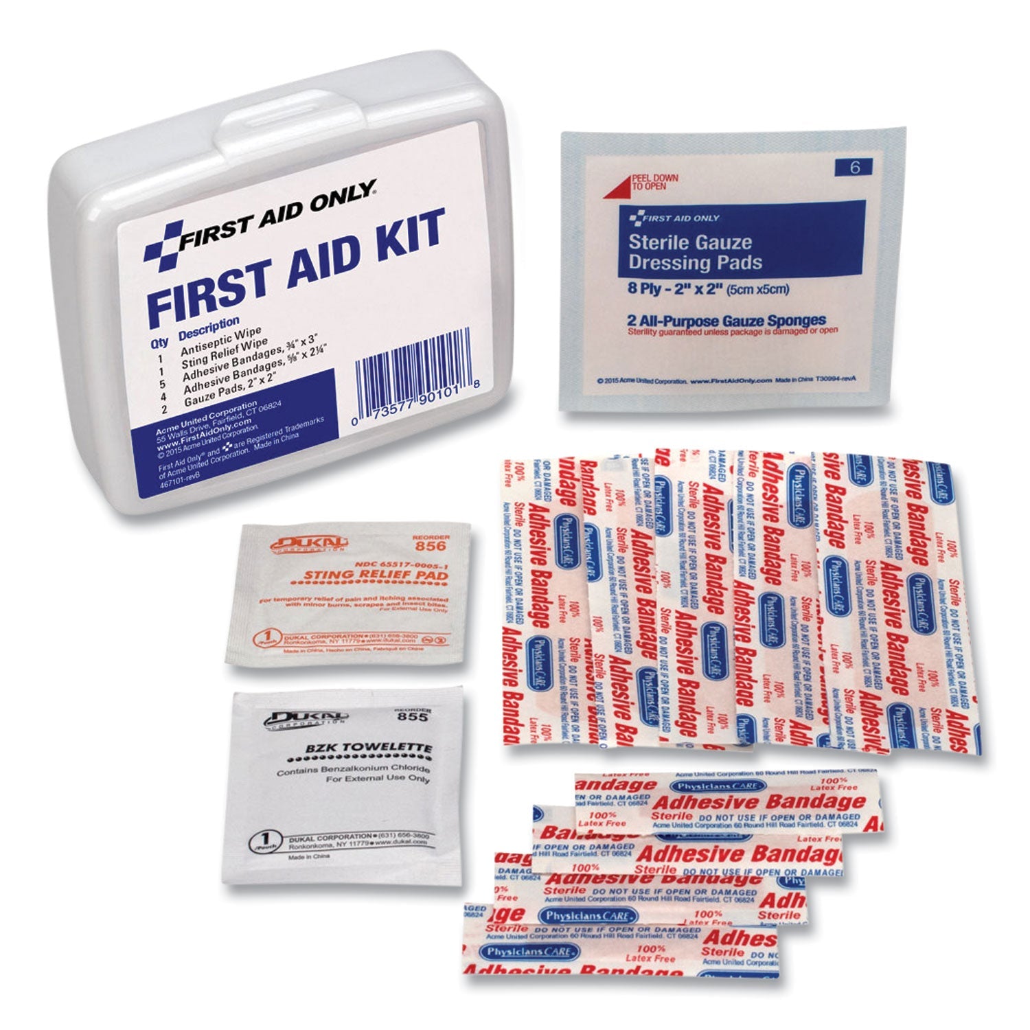 Mini First Aid On The Go Kit | 13-Piece Plastic