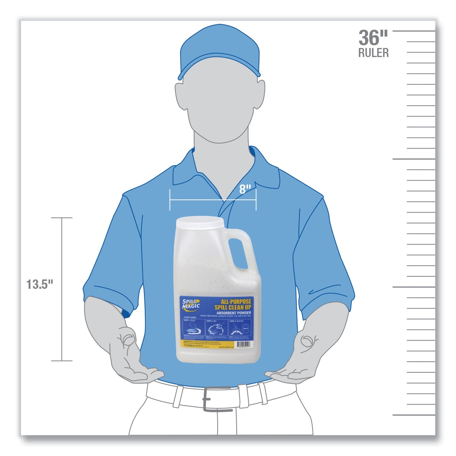 Spill Magic™ Sorbent, 4 qt, 3 lb Bottle - Bloom Skins