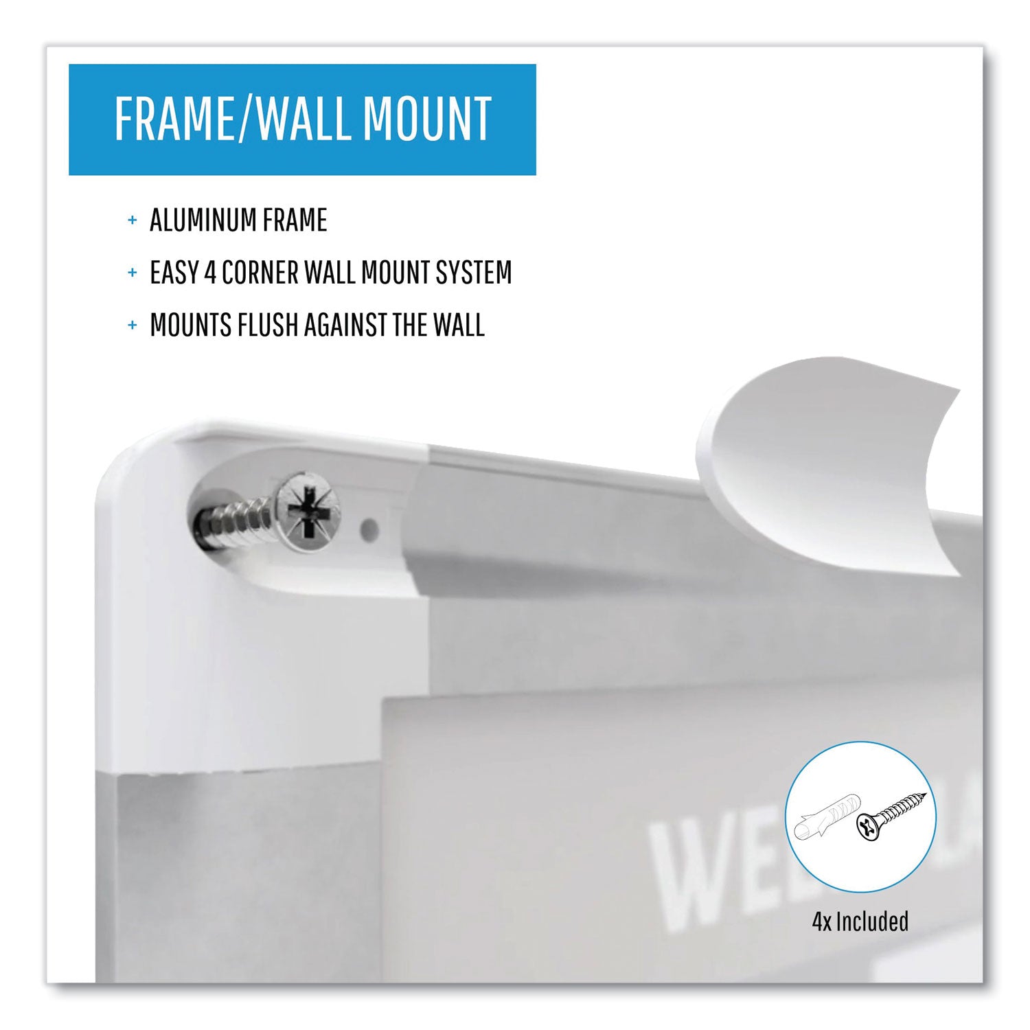 MasterVision® Magnetic Dry Erase Calendar Board, Four-Month Planning/Scheduling, 48" x 36", White Surface, Satin Aluminum Frame
