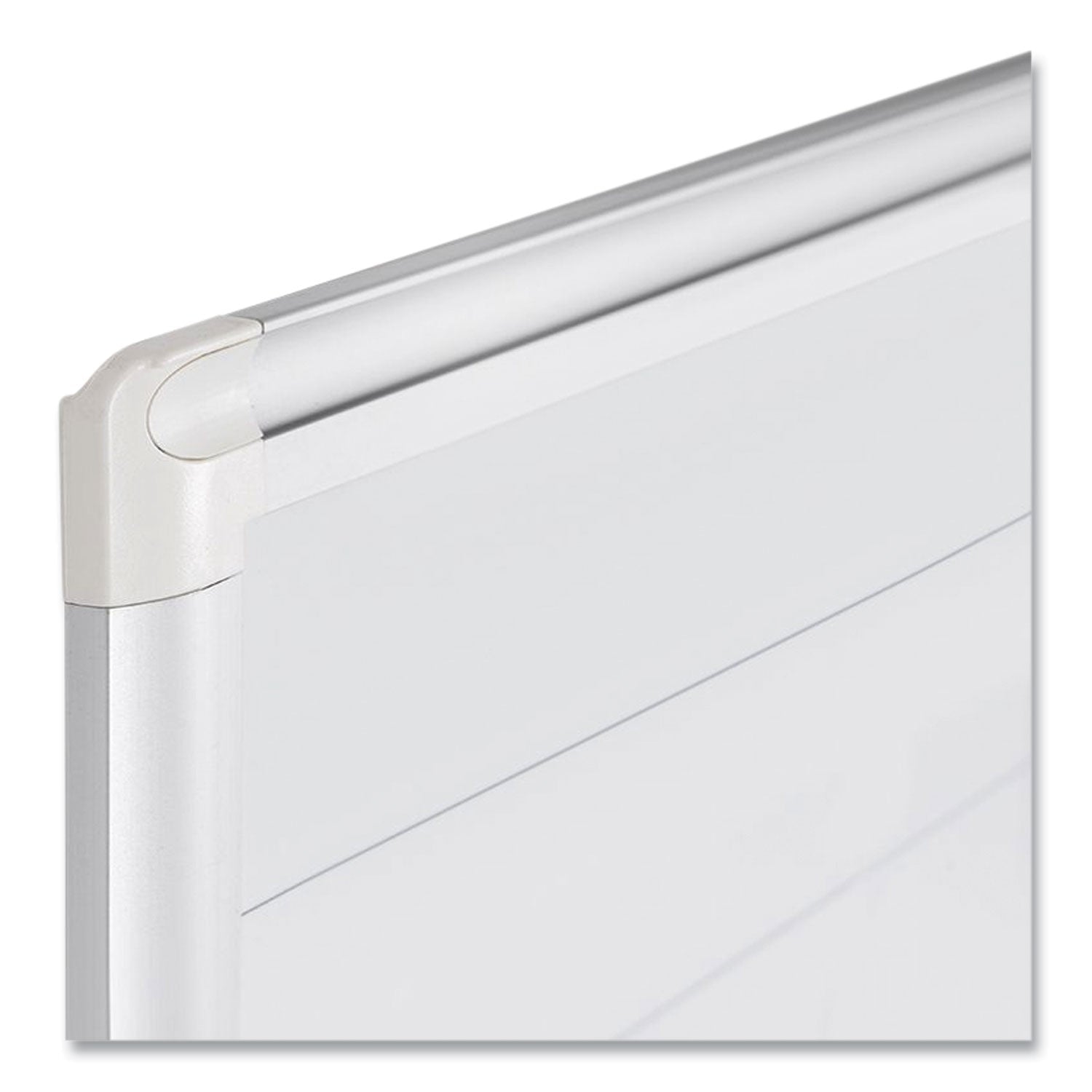 MasterVision® Ruled Magnetic Steel Dry Erase Planning Board, 48" x 36", White Surface, Satin Aluminum Frame
