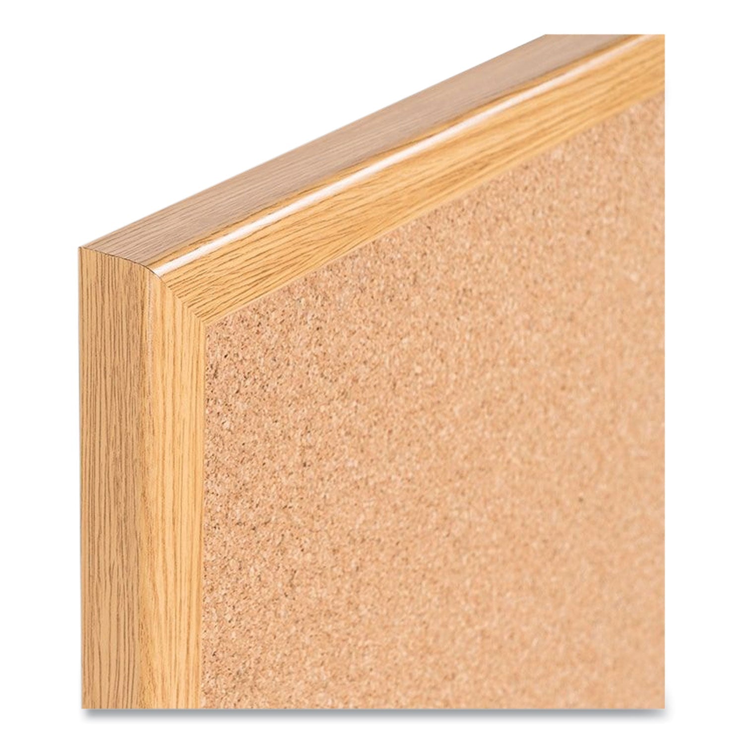MasterVision® Value Cork Board with Oak Frame, 24" x 36", Brown Surface, Natural Oak Frame